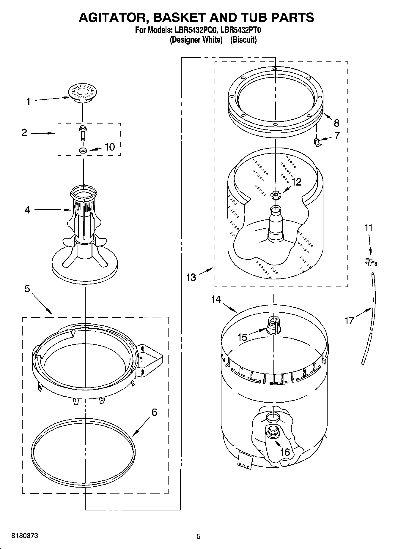 03 - AGITATOR, BASKET AND TUB PARTS