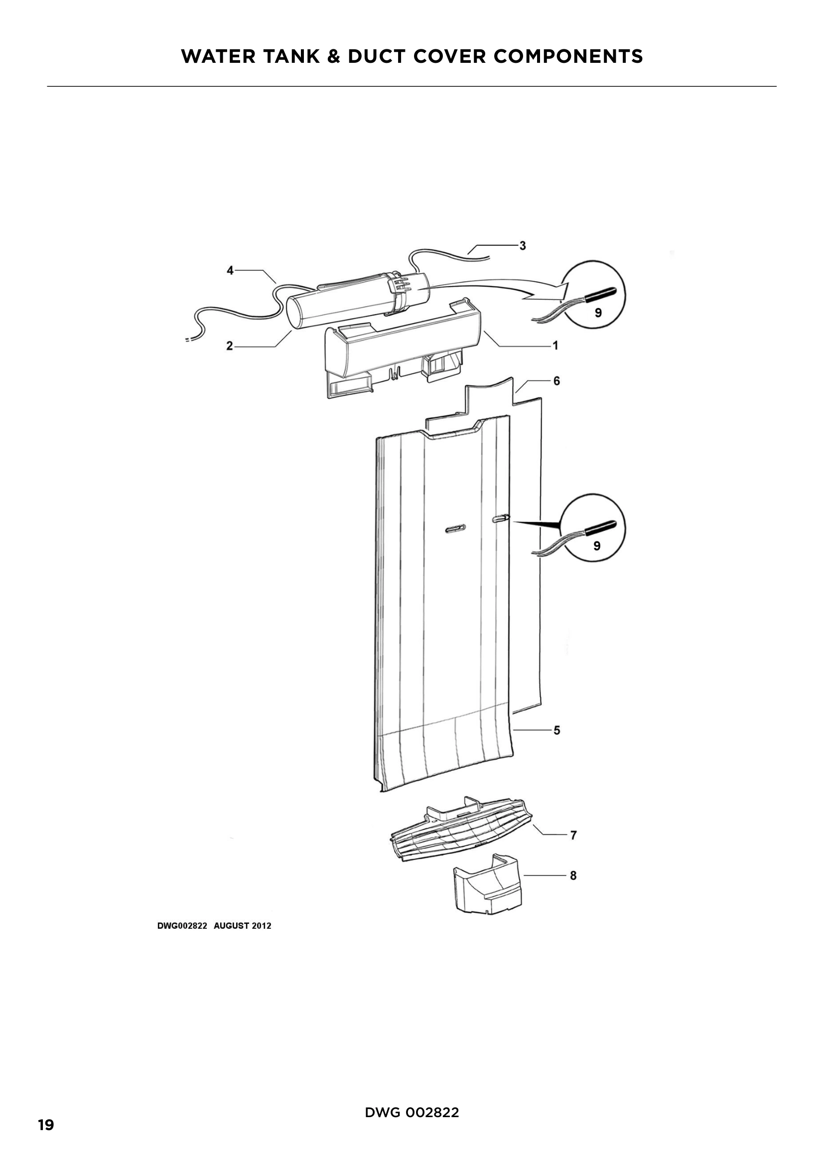 WATER TANK & DUCT COVER COMPONENTS