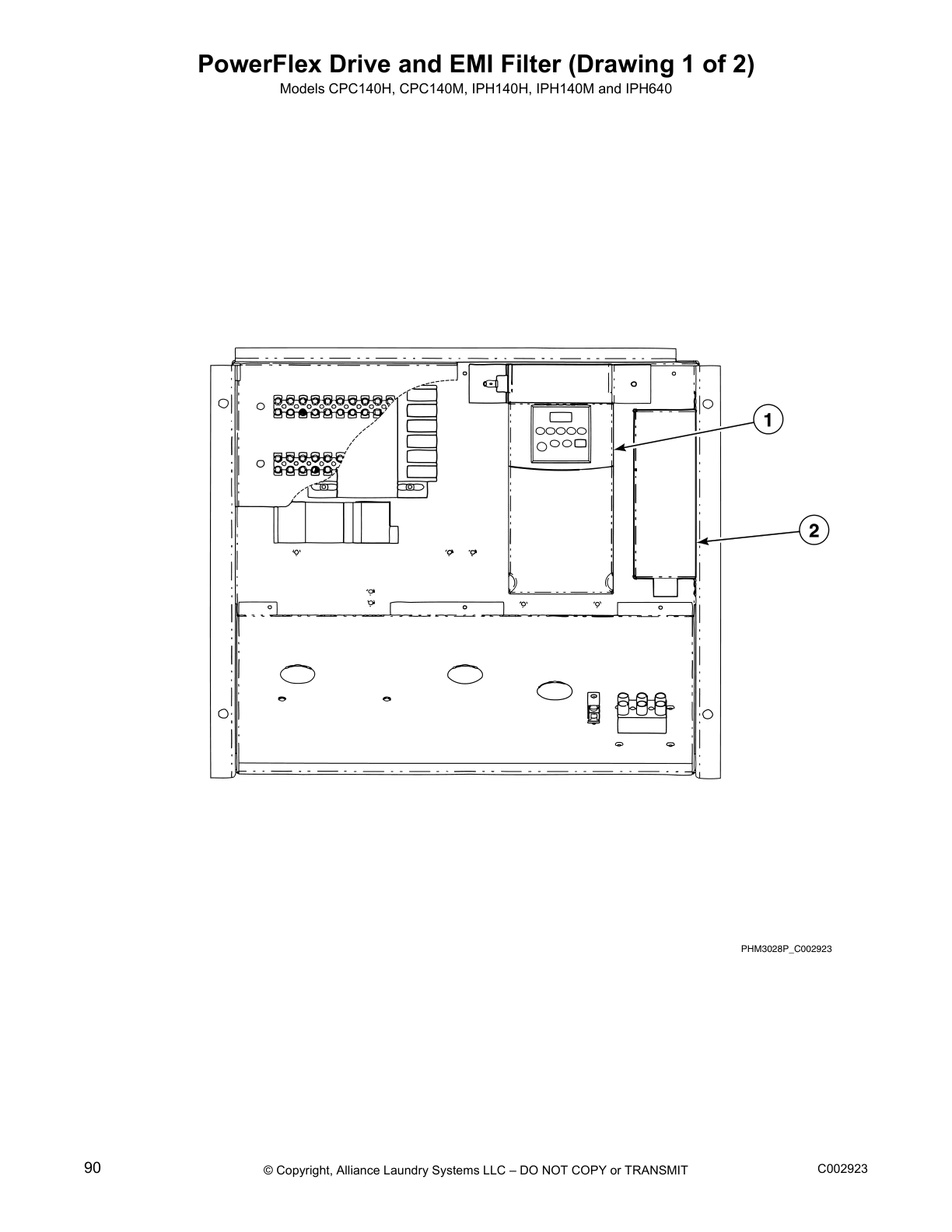 PowerFlex Drive and EMI Filter (Drawing 1 of 2)