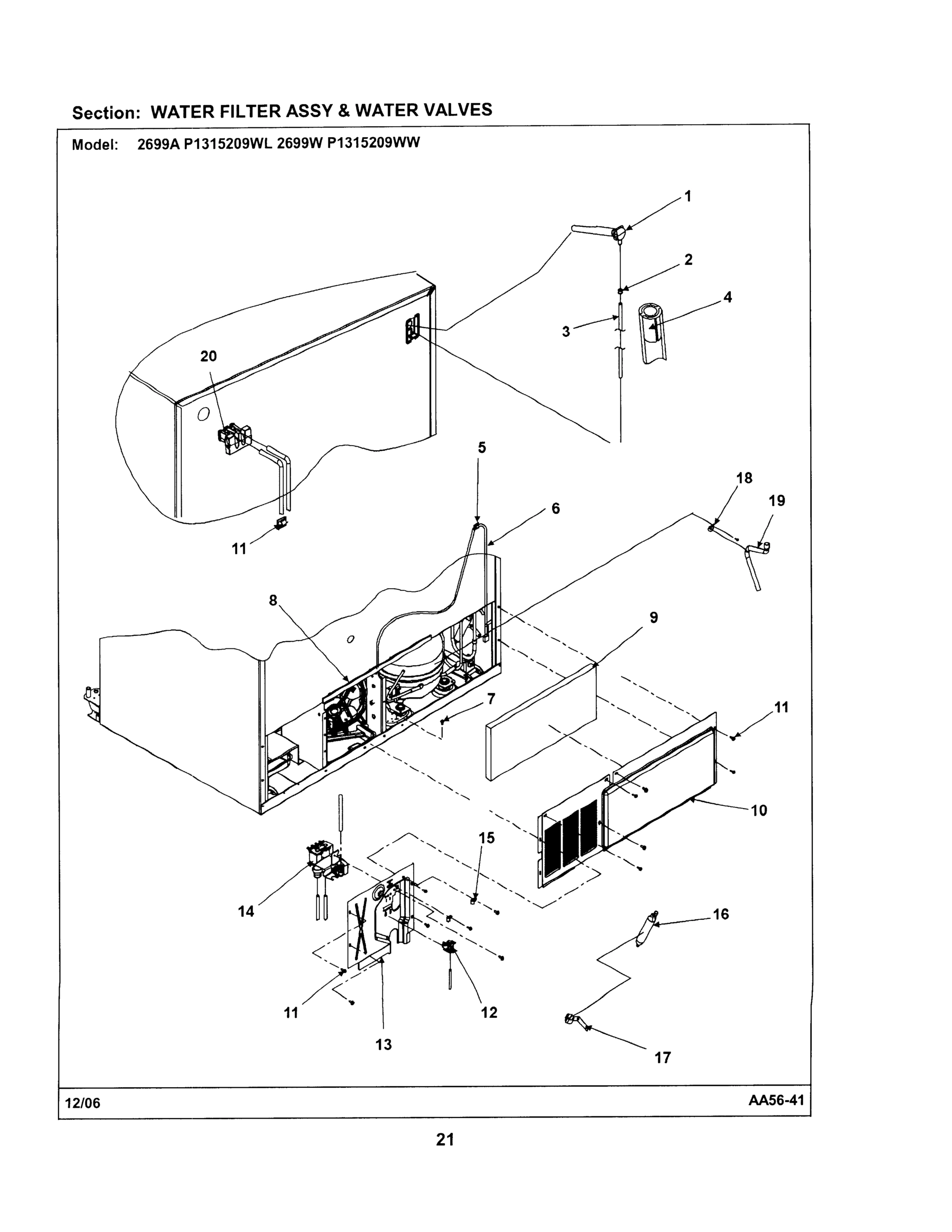 10 - FILTER ASSY / WATER VALVES