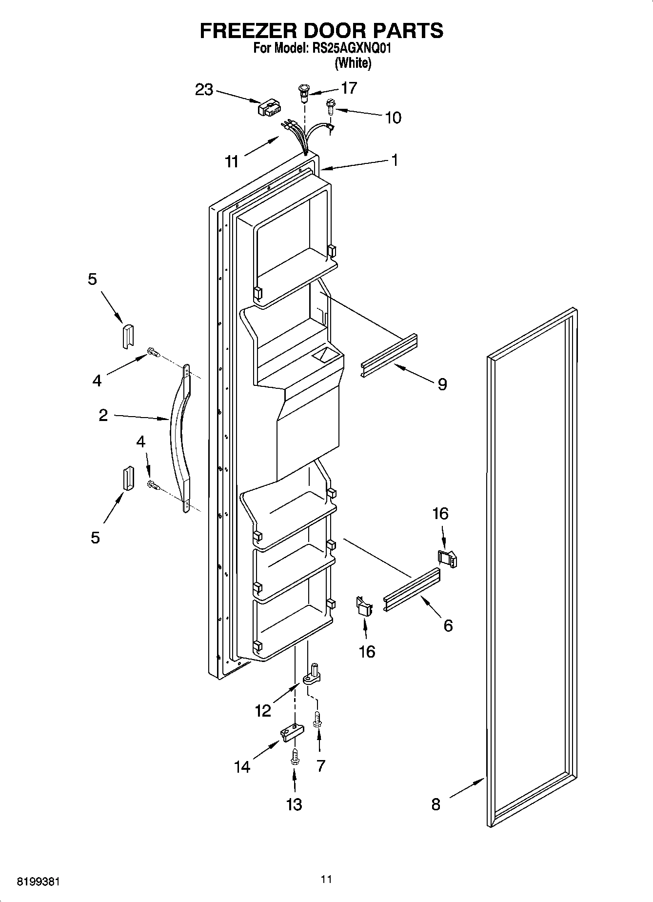 07 - FREEZER DOOR PARTS