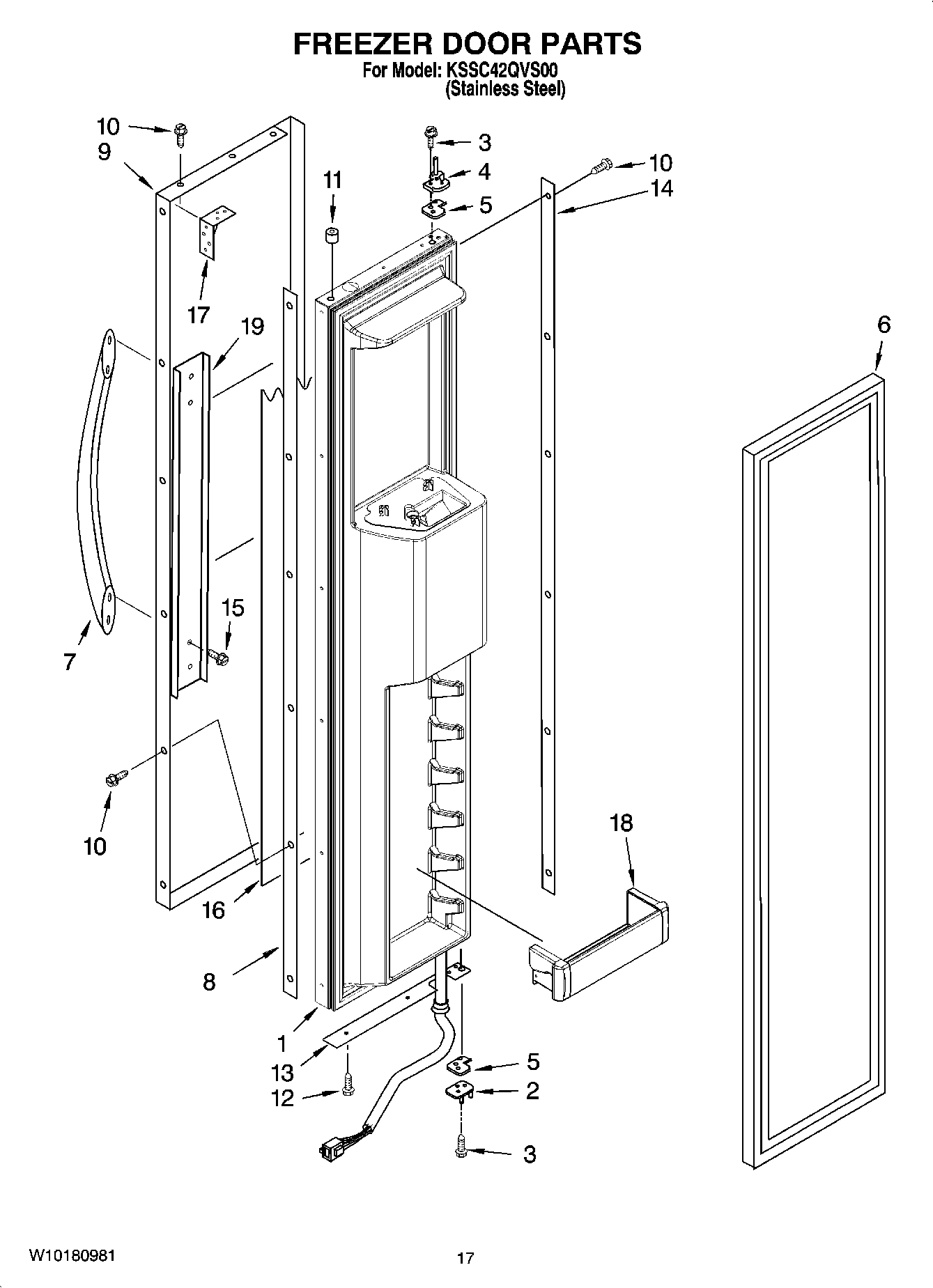 11 - FREEZER DOOR PARTS