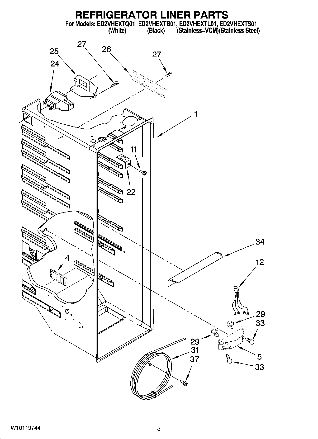 02 - REFRIGERATOR LINER PARTS
