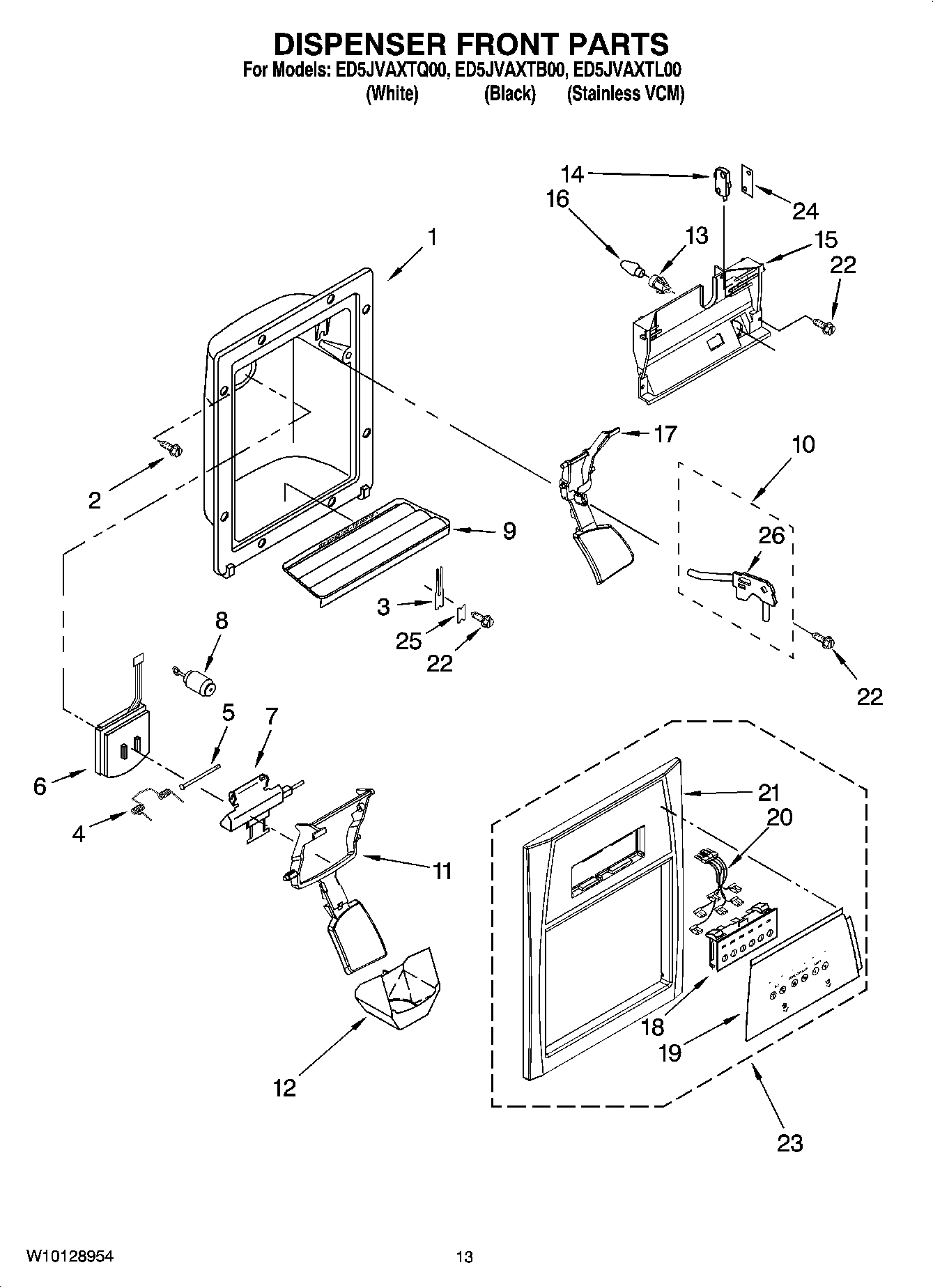 08 - DISPENSER FRONT PARTS