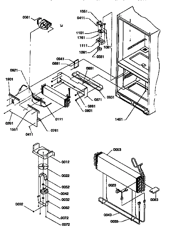 EVAPORATOR/FREEZER CONTROL ASSEMBLY