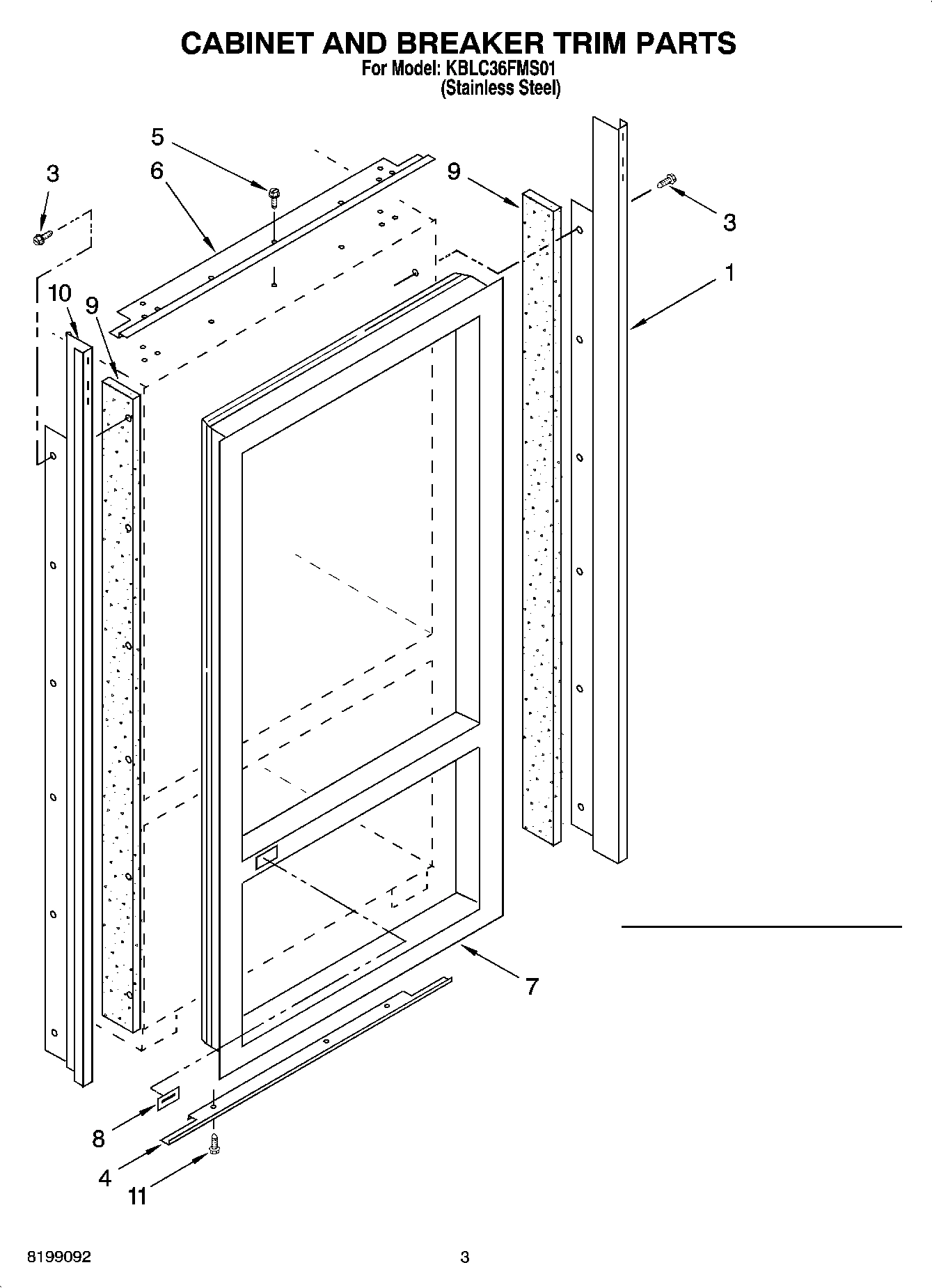 02 - CABINET AND BREAKER TRIM PARTS
