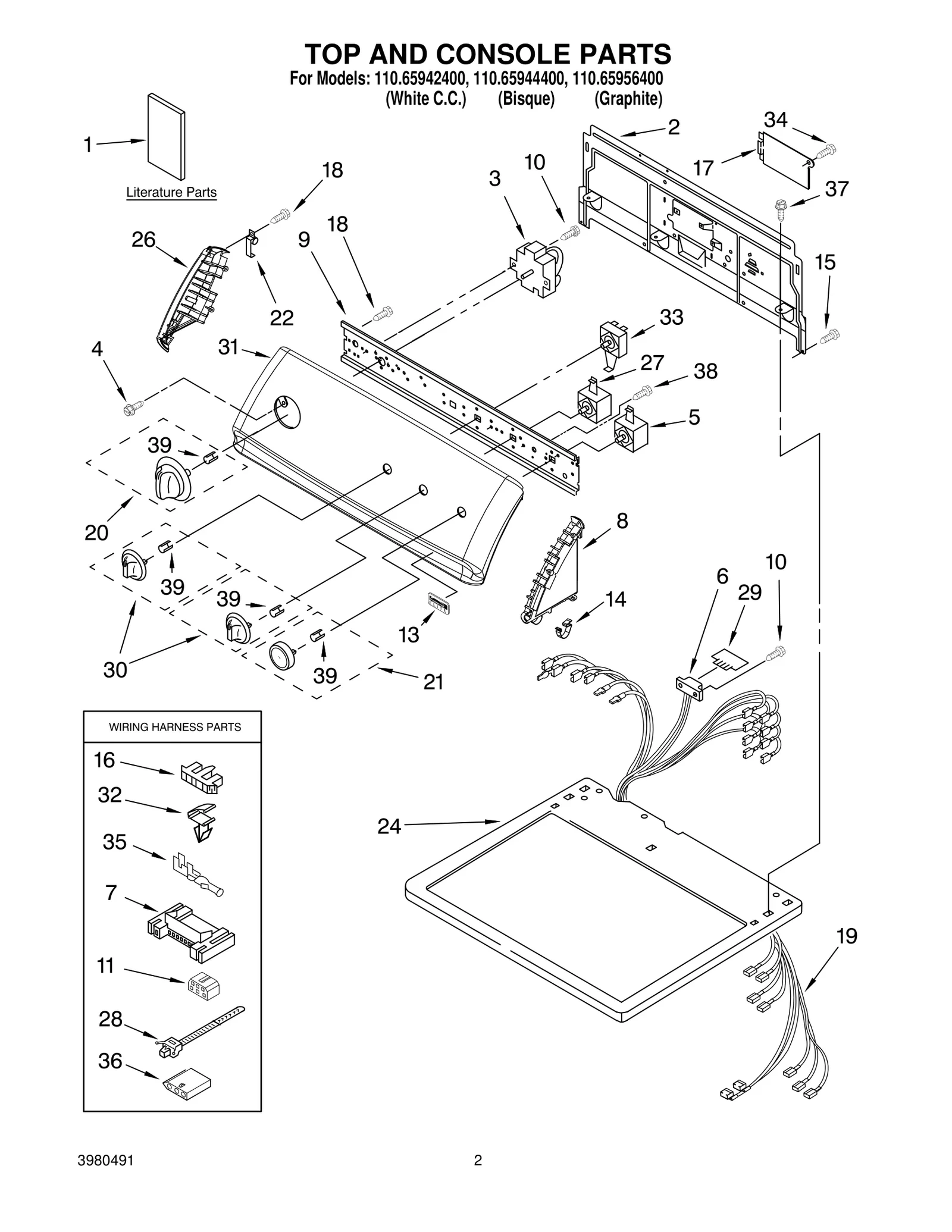 TOP AND CONSOLE PARTS