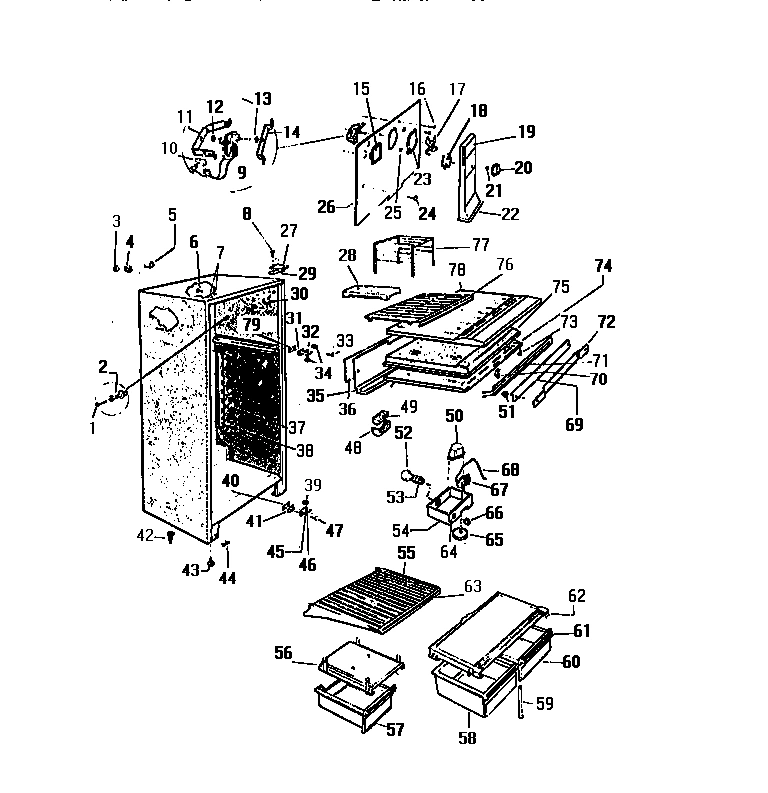 03 - CABINET, SHELVES, DIVIDER, FAN ASSE