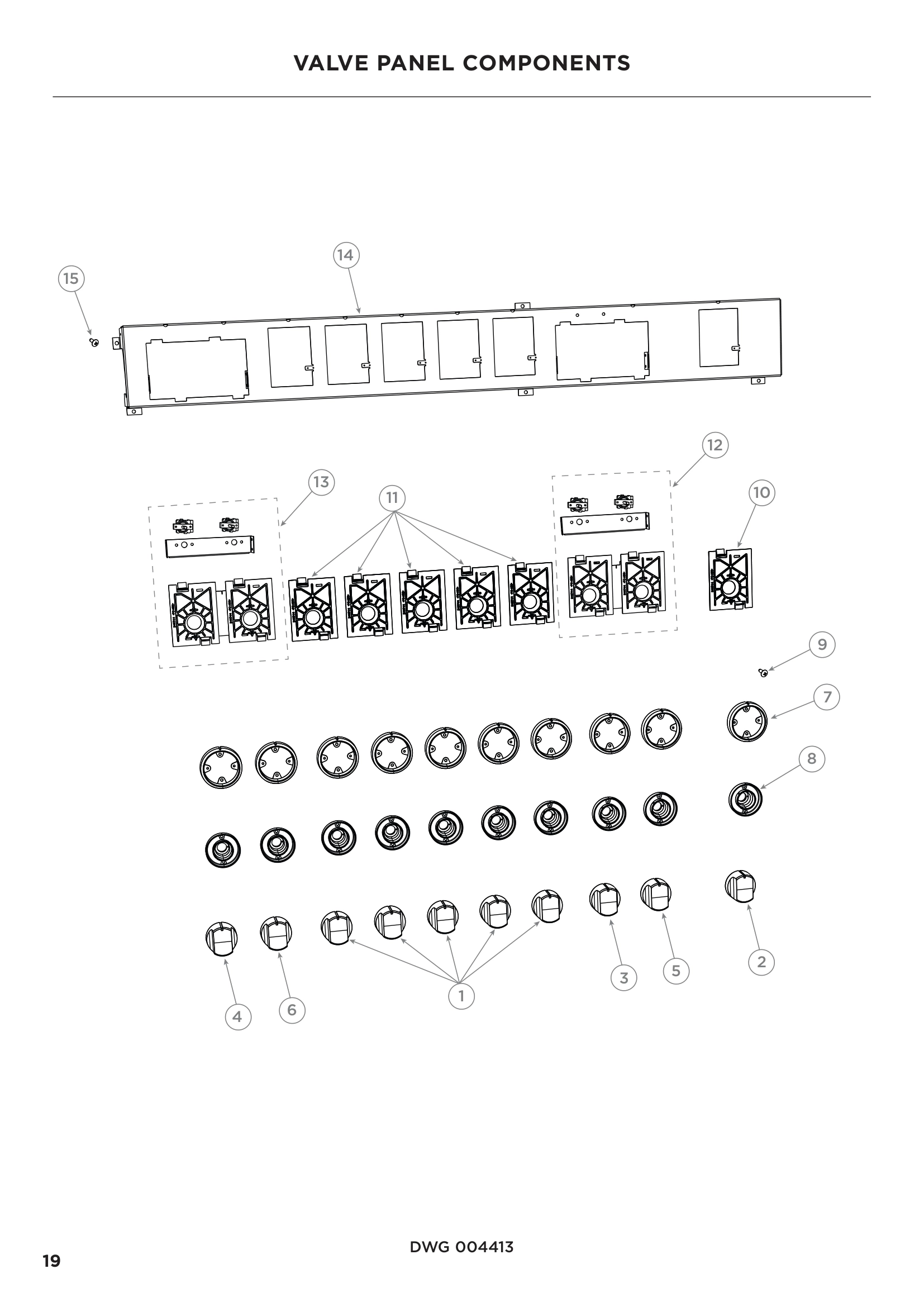 VALVE PANEL COMPONENTS