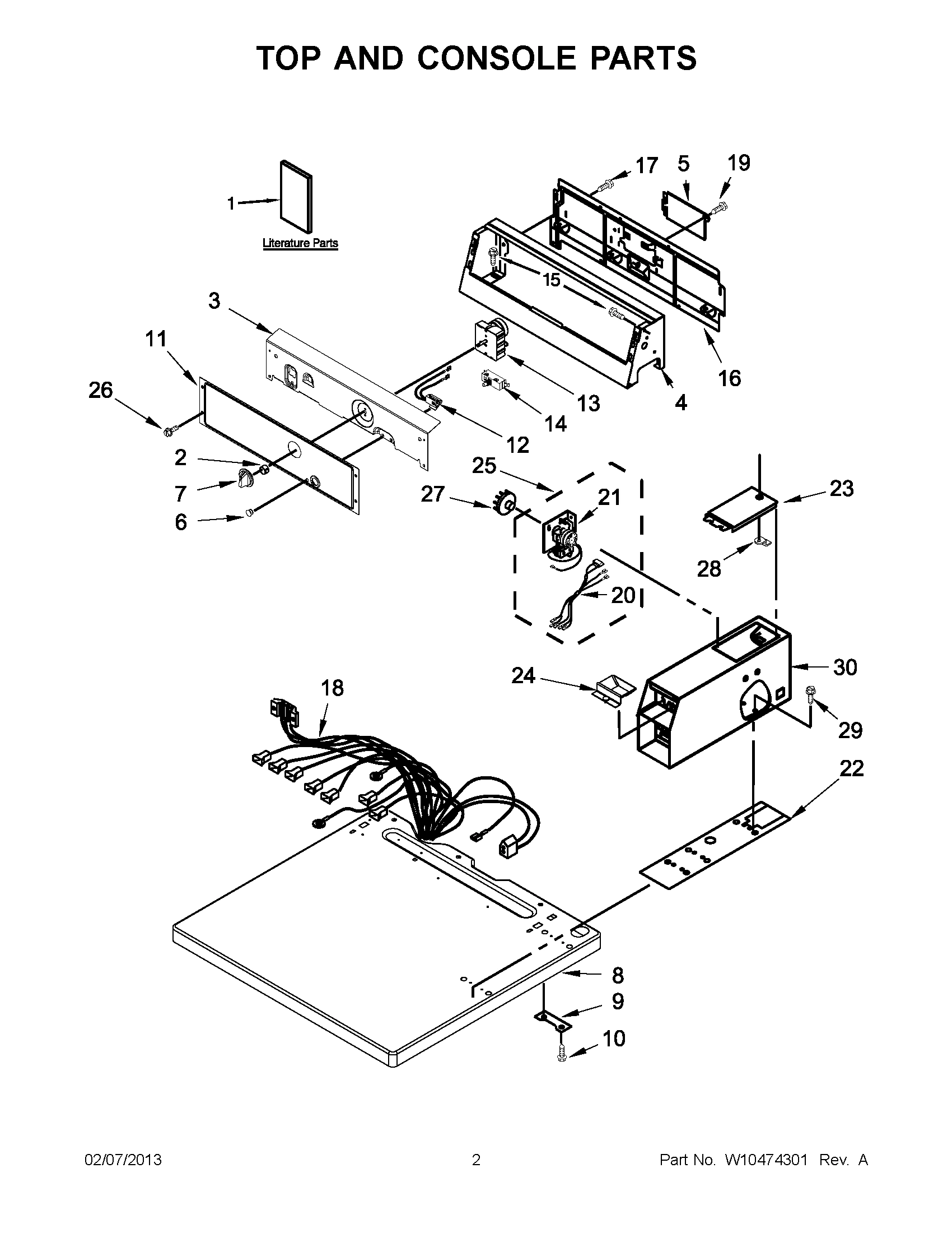 01 - TOP AND CONSOLE PARTS