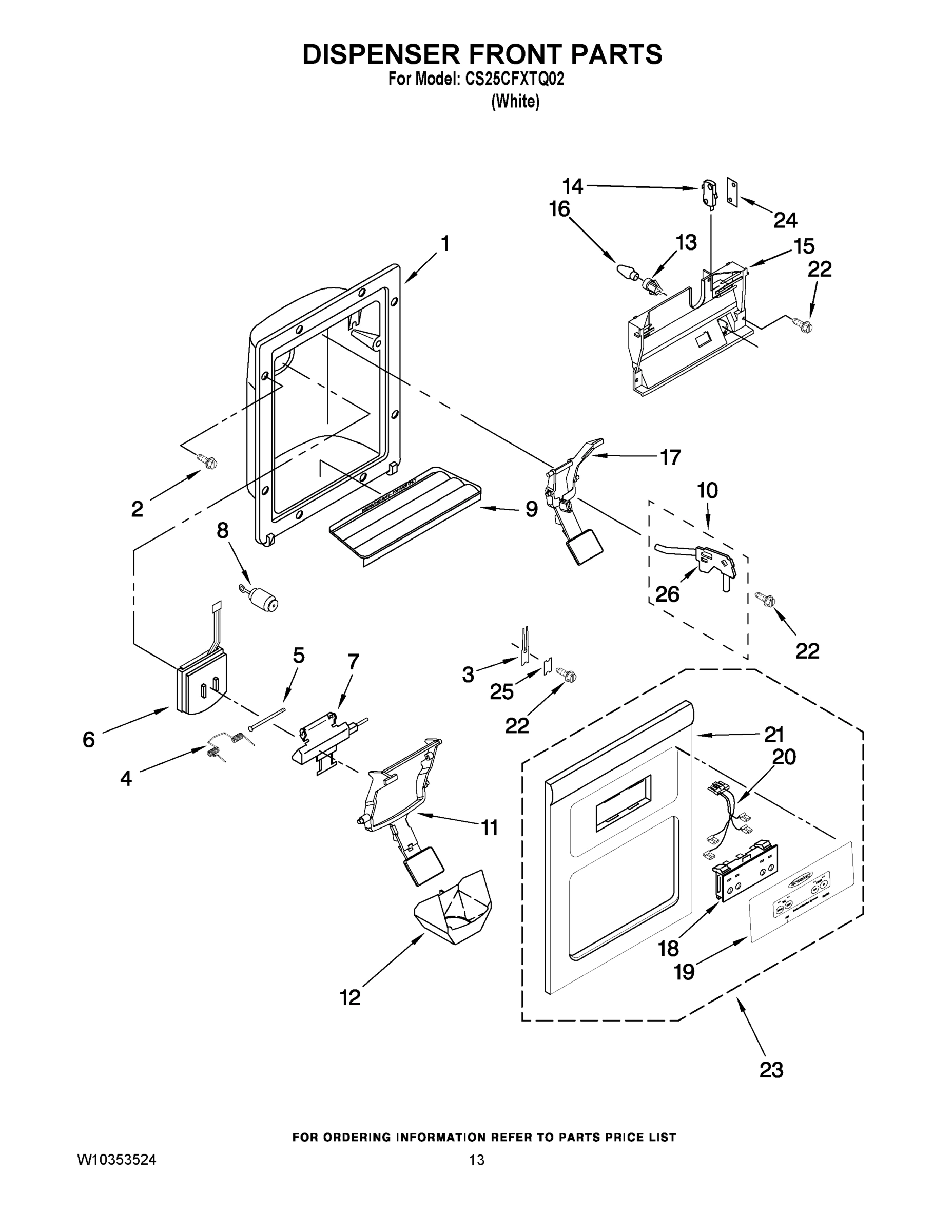 08 - DISPENSER FRONT PARTS