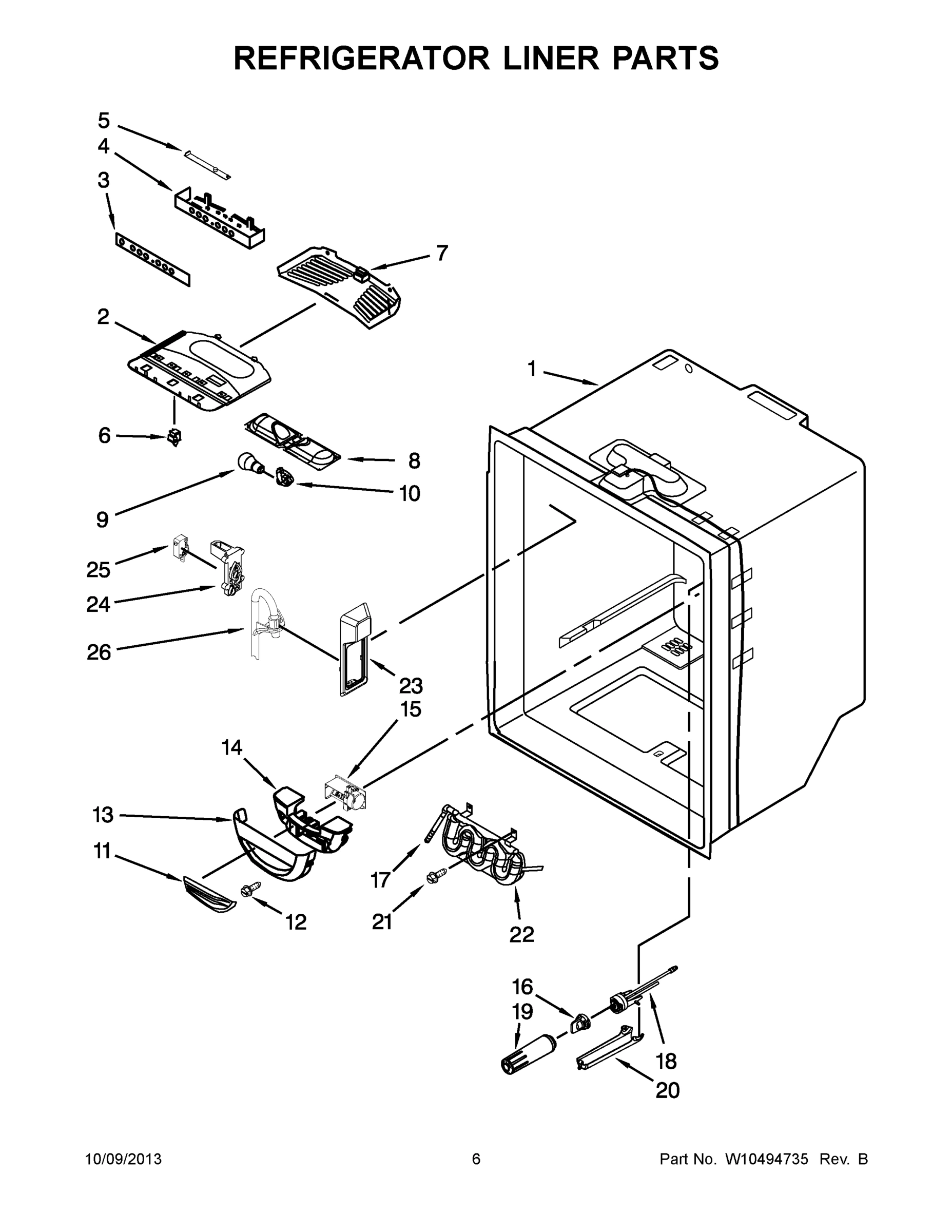 04 - REFRIGERATOR LINER PARTS