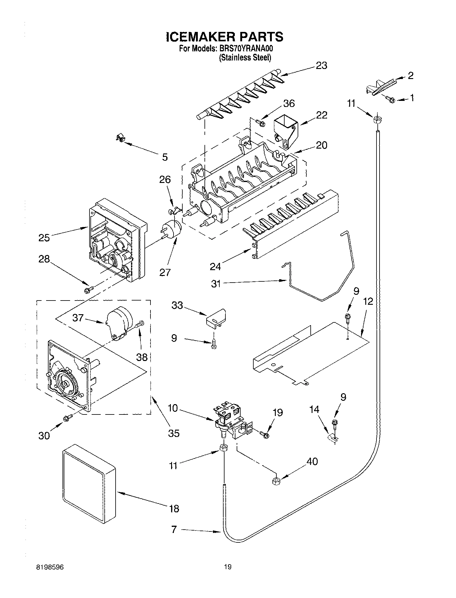 12 - ICEMAKER PARTS, PARTS NOT ILLUSTRATED