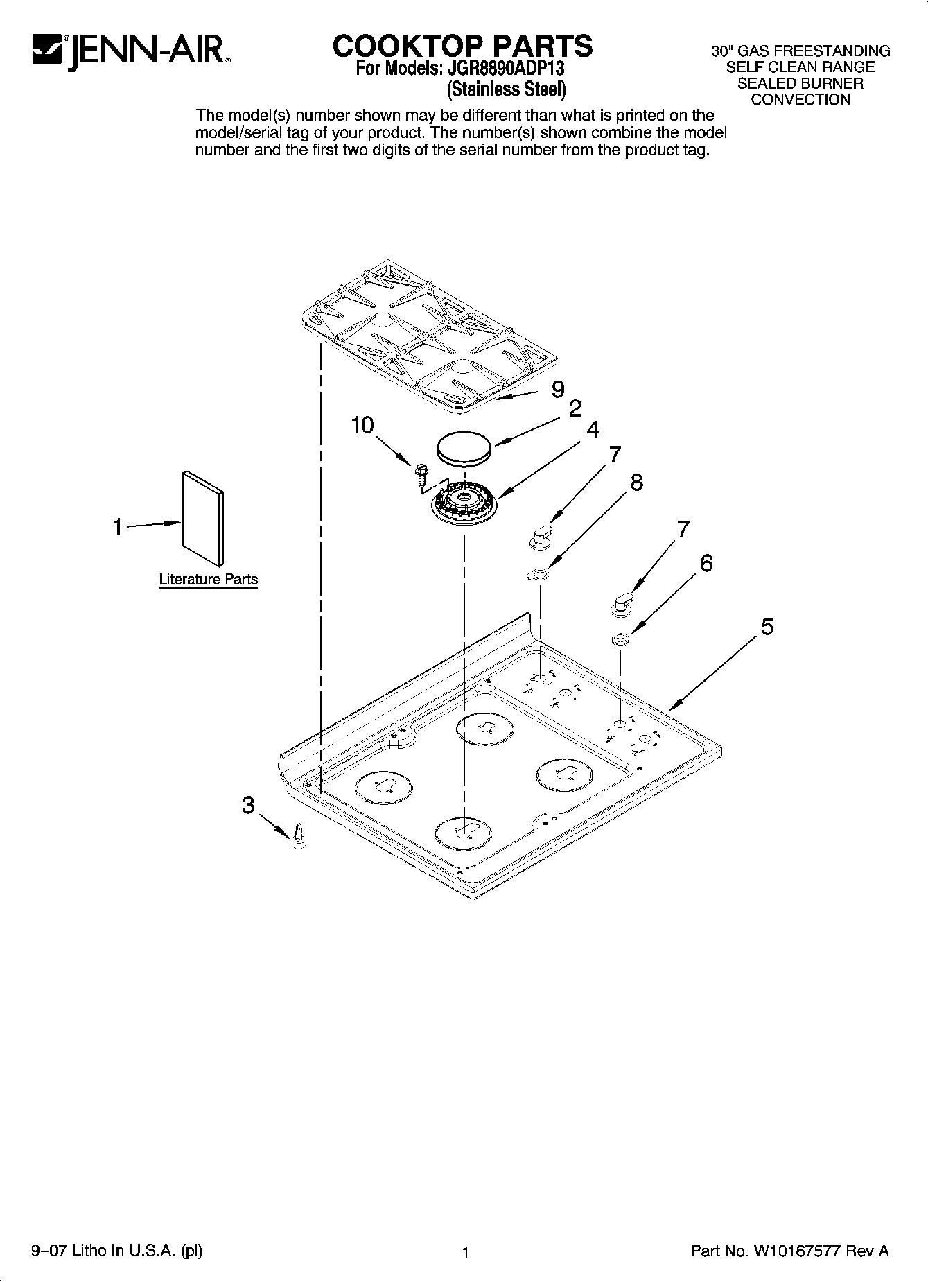 01 - COOKTOP PARTS