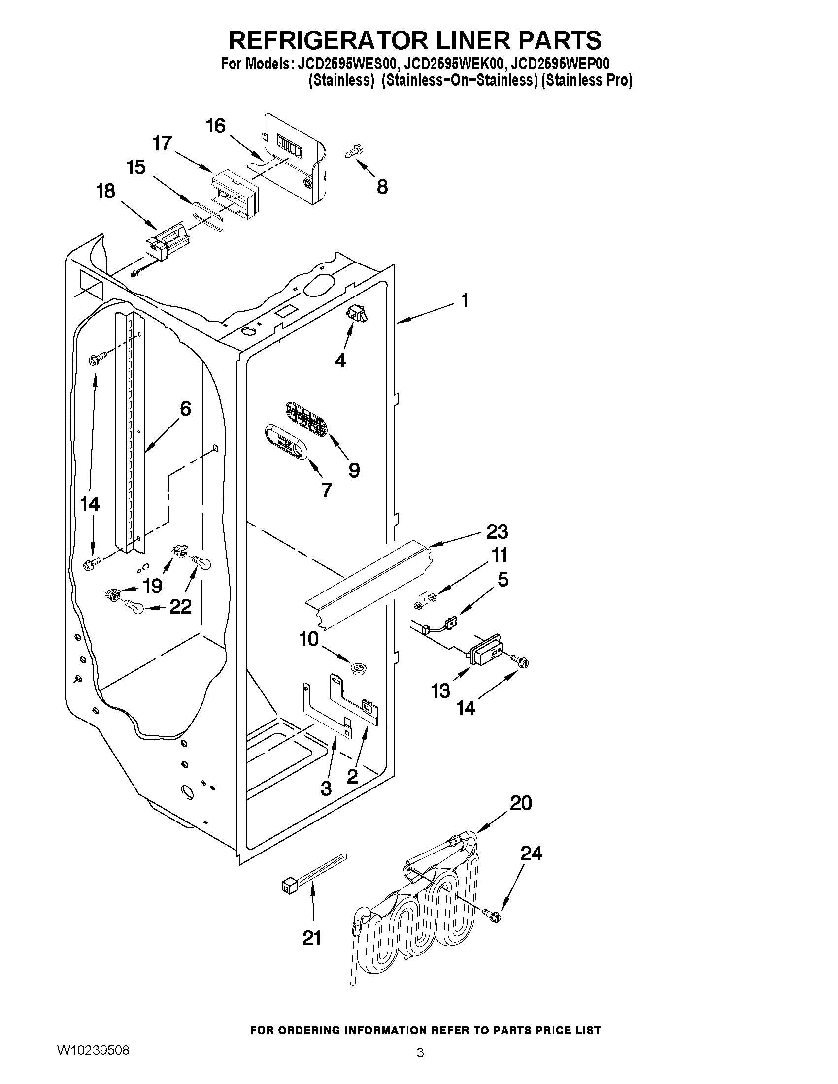 02 - REFRIGERATOR LINER PARTS