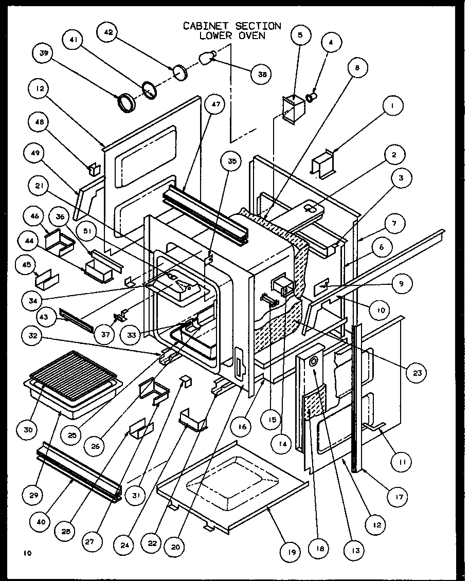 01 - CABINET SECTION LOWER OVEN