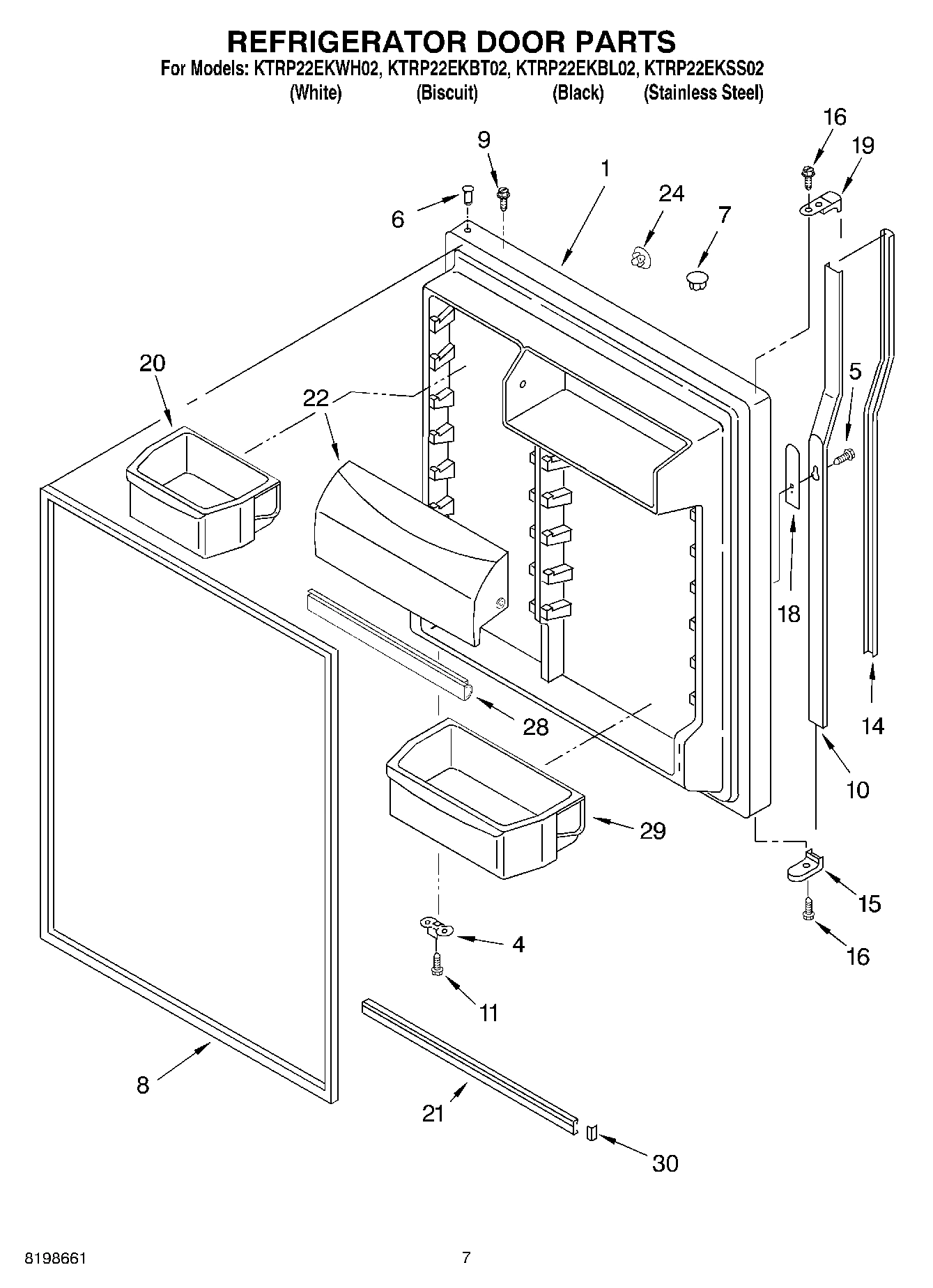 04 - REFRIGERATOR DOOR PARTS