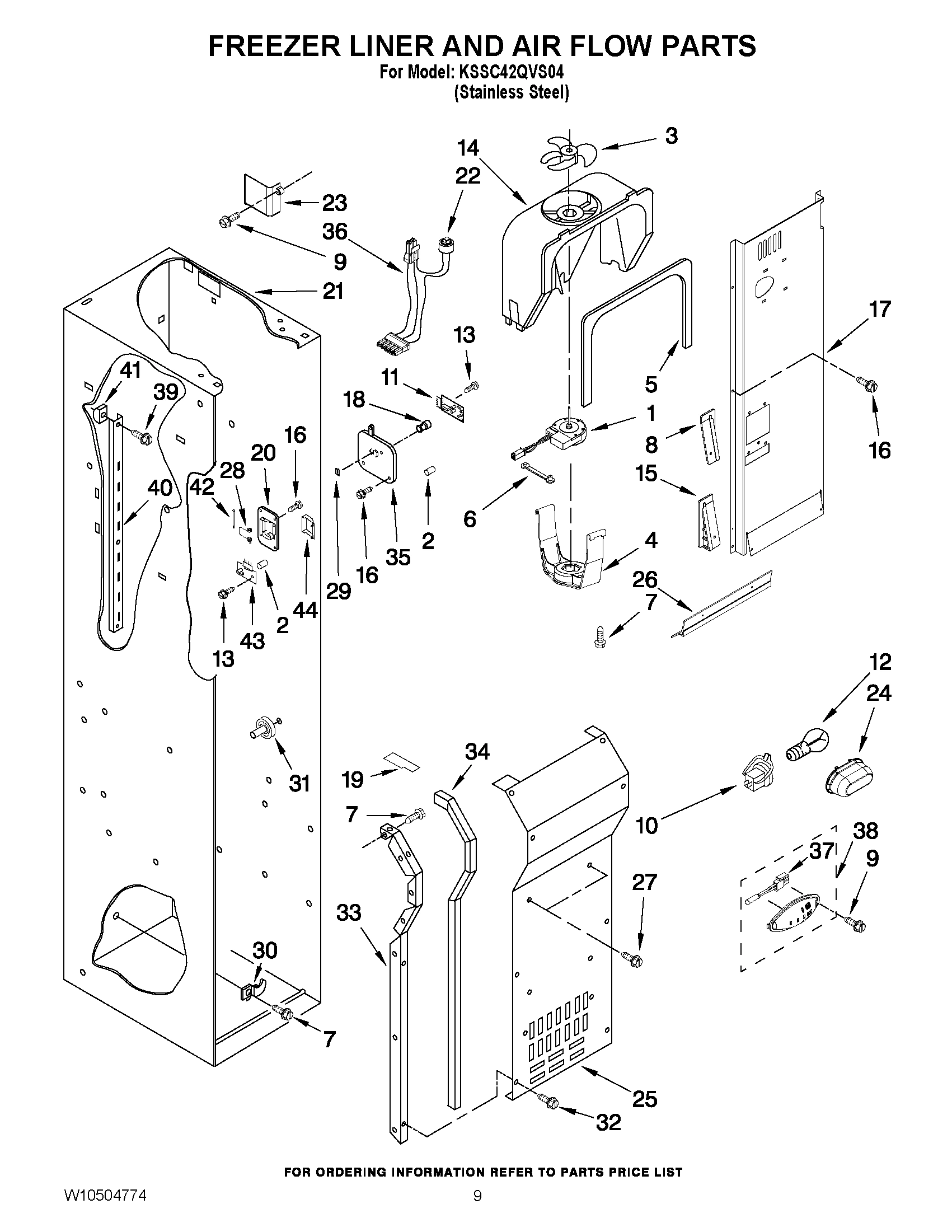 07 - FREEZER LINER AND AIR FLOW PARTS