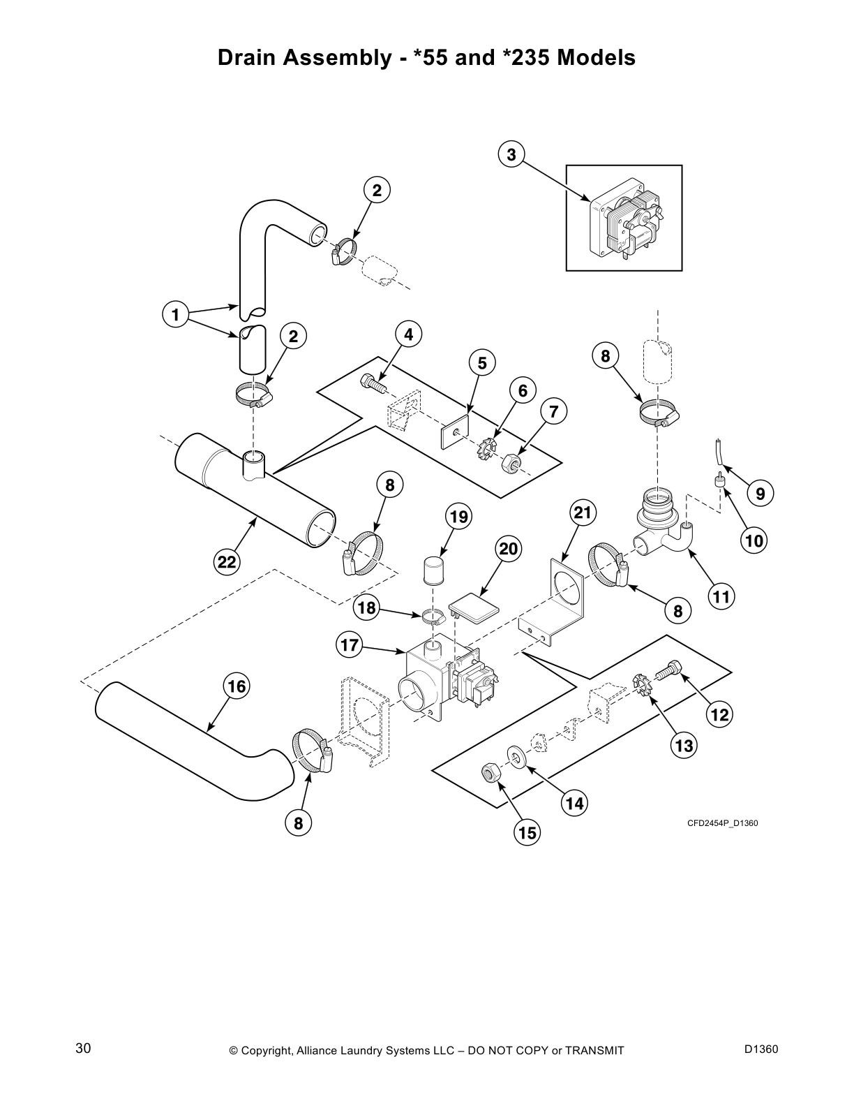 Drain Assembly - *55 and *235 Models