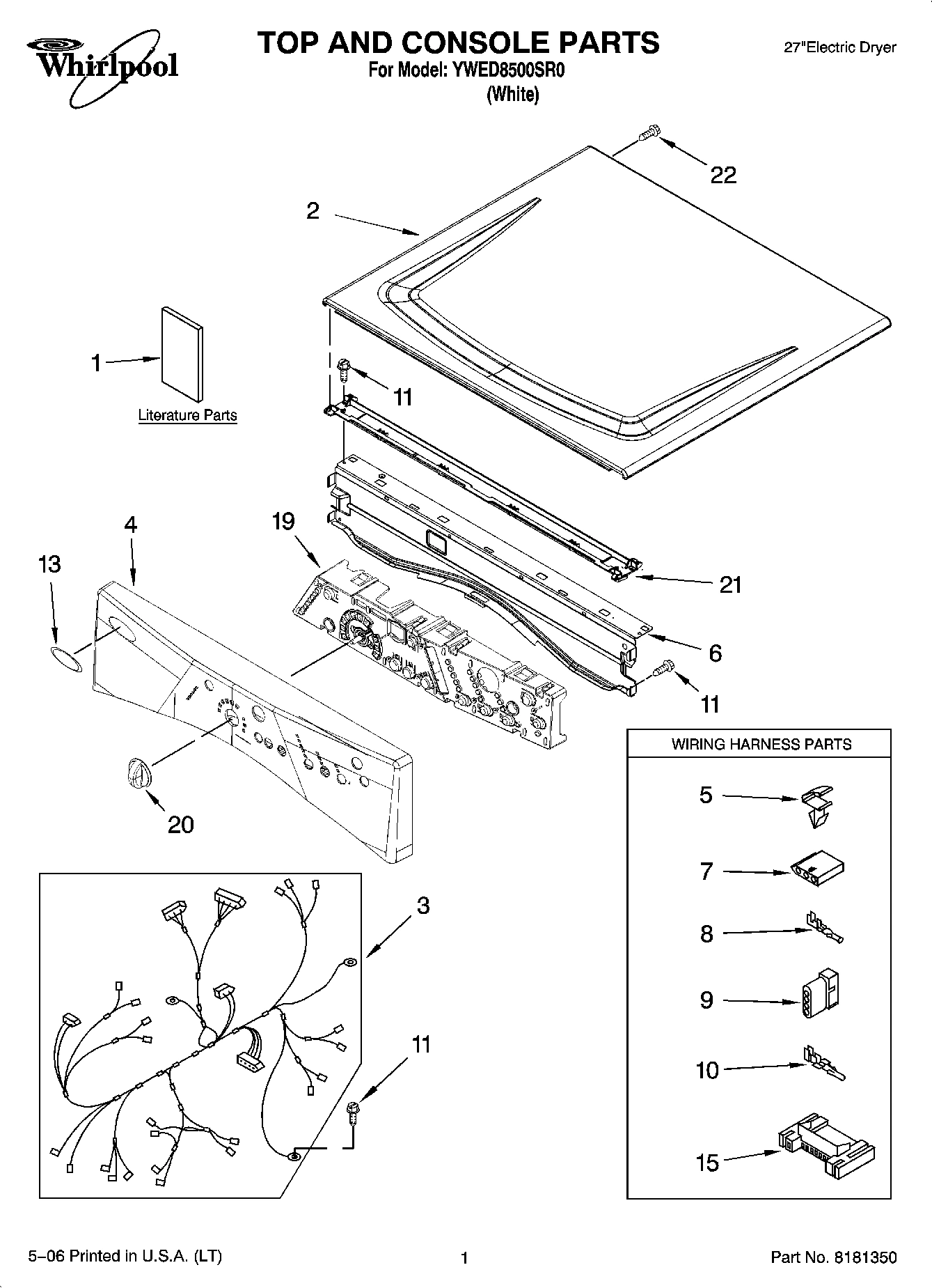 01 - TOP AND CONSOLE PARTS