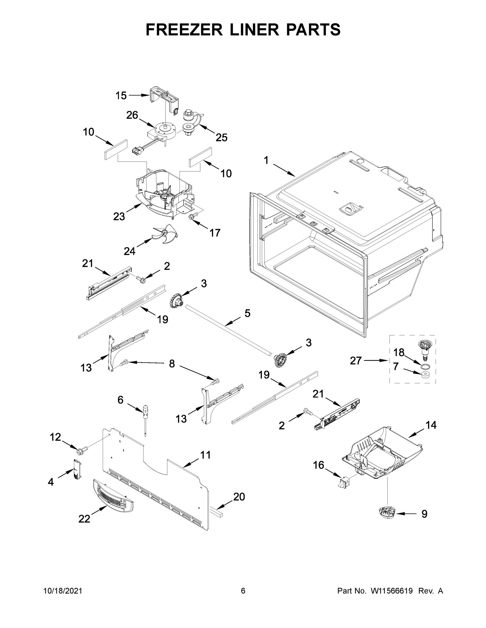 04 - FREEZER LINER PARTS