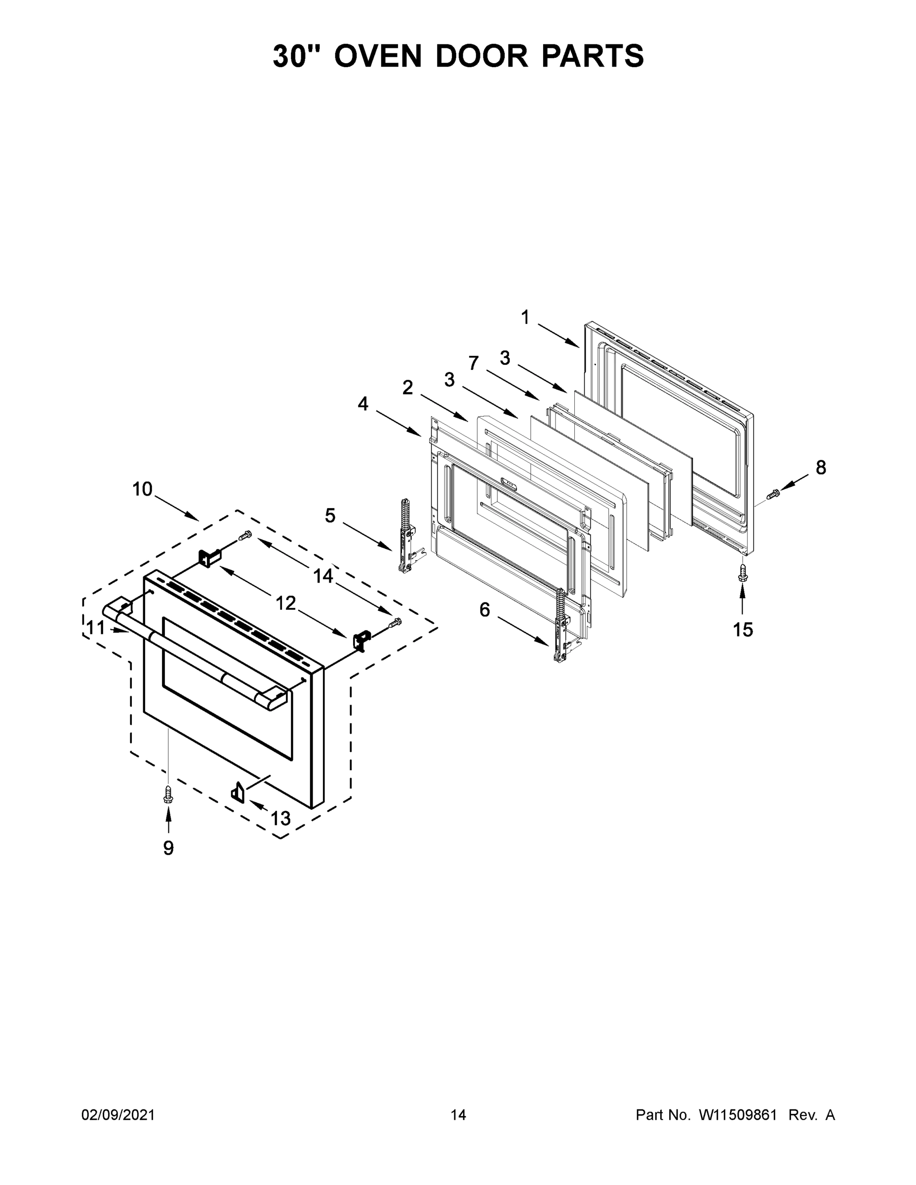 08 - 30" OVEN DOOR PARTS