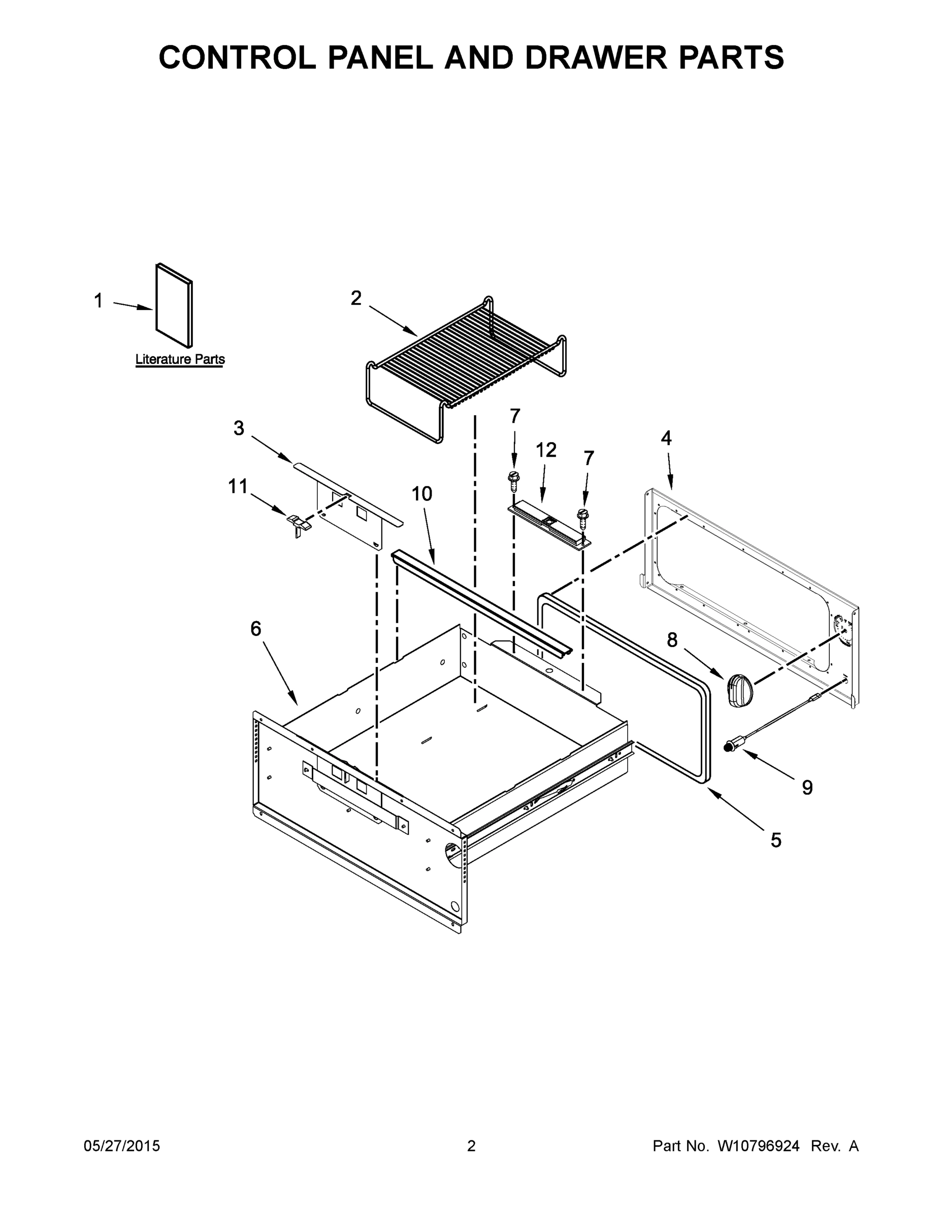 02 - CONTROL PANEL AND DRAWER PARTS