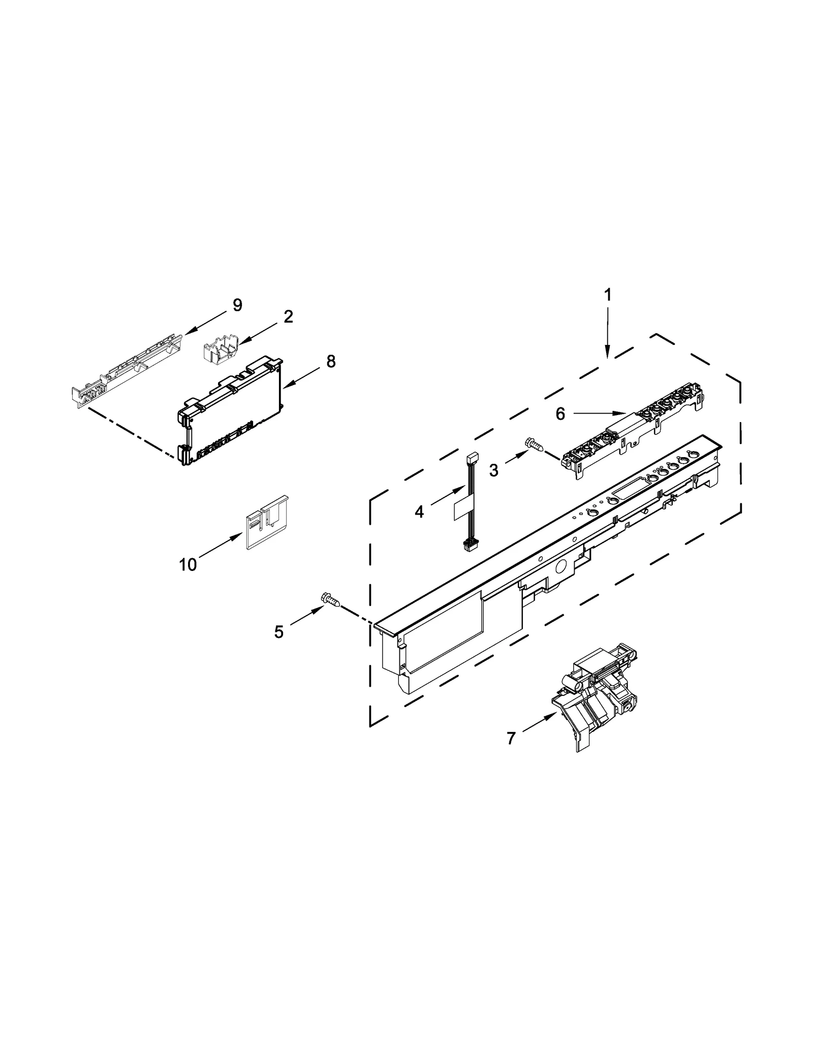 CONTROL PANEL AND LATCH PARTS