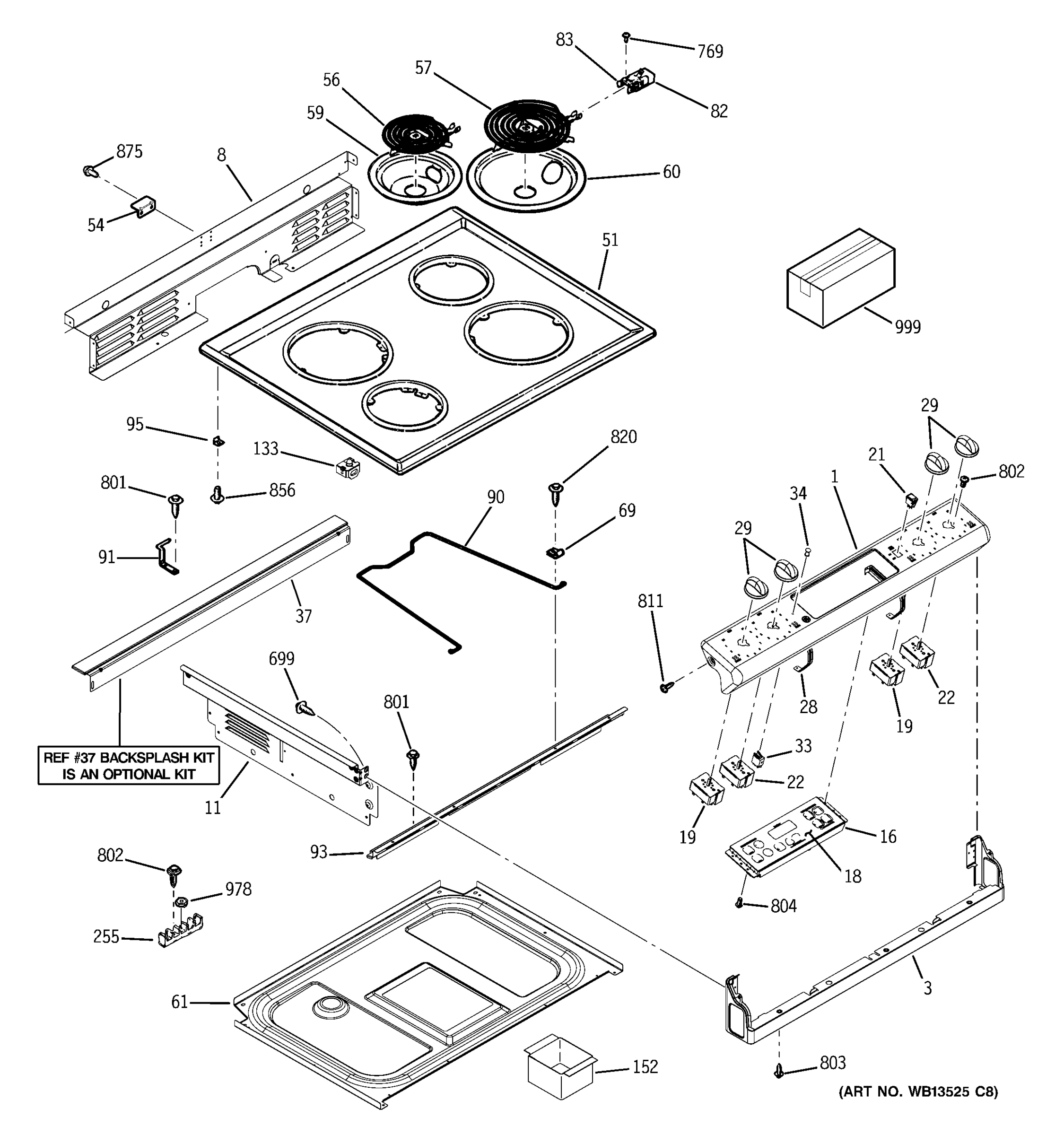 CONTROL PANEL & COOKTOP