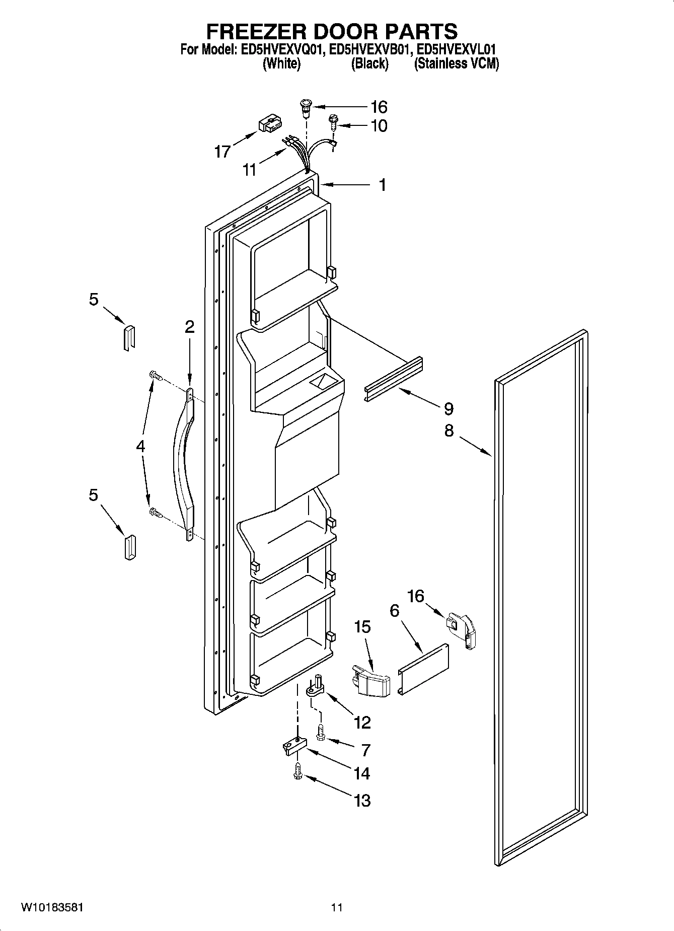 07 - FREEZER DOOR PARTS
