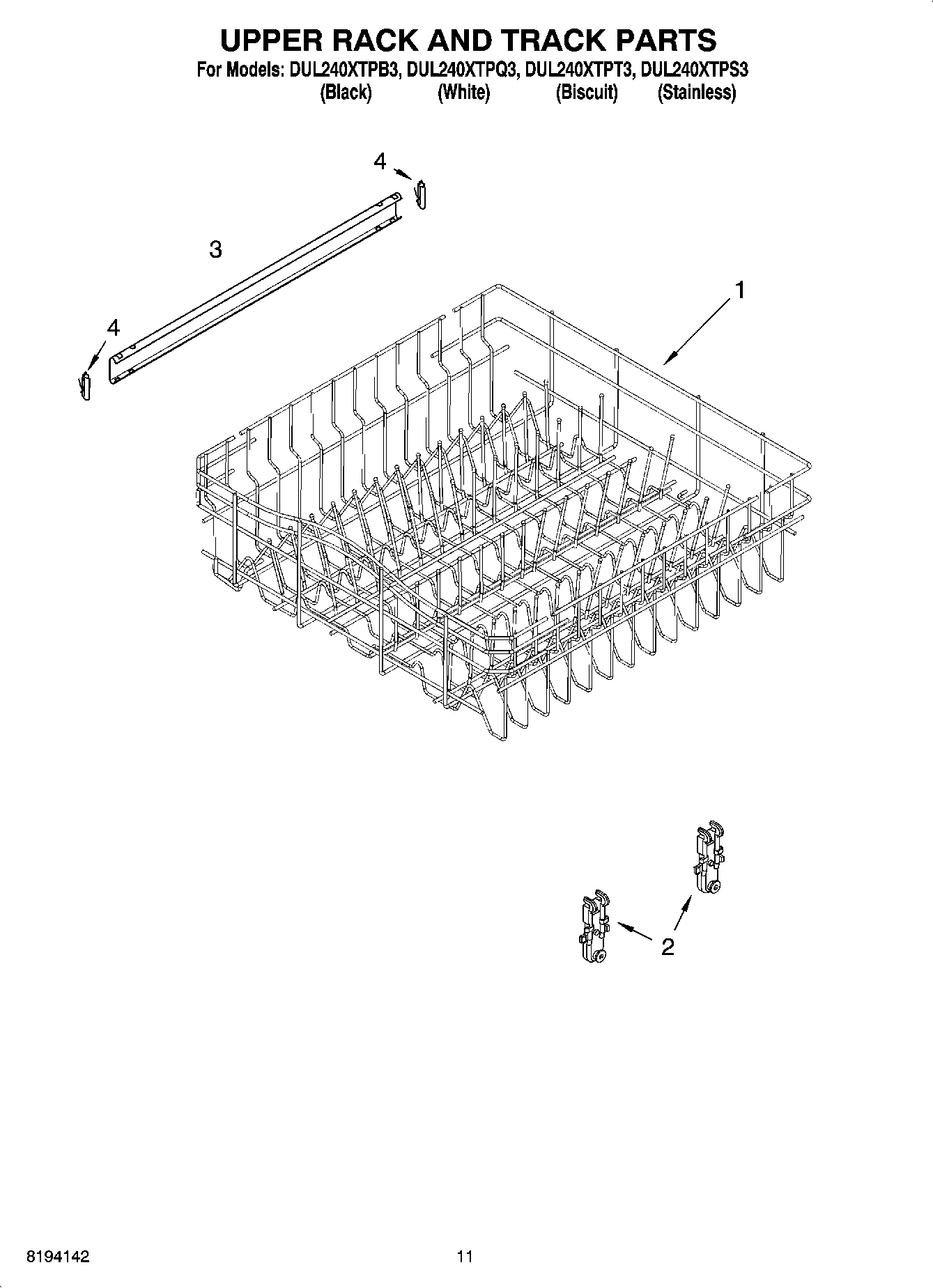 09 - UPPER RACK AND TRACK PARTS