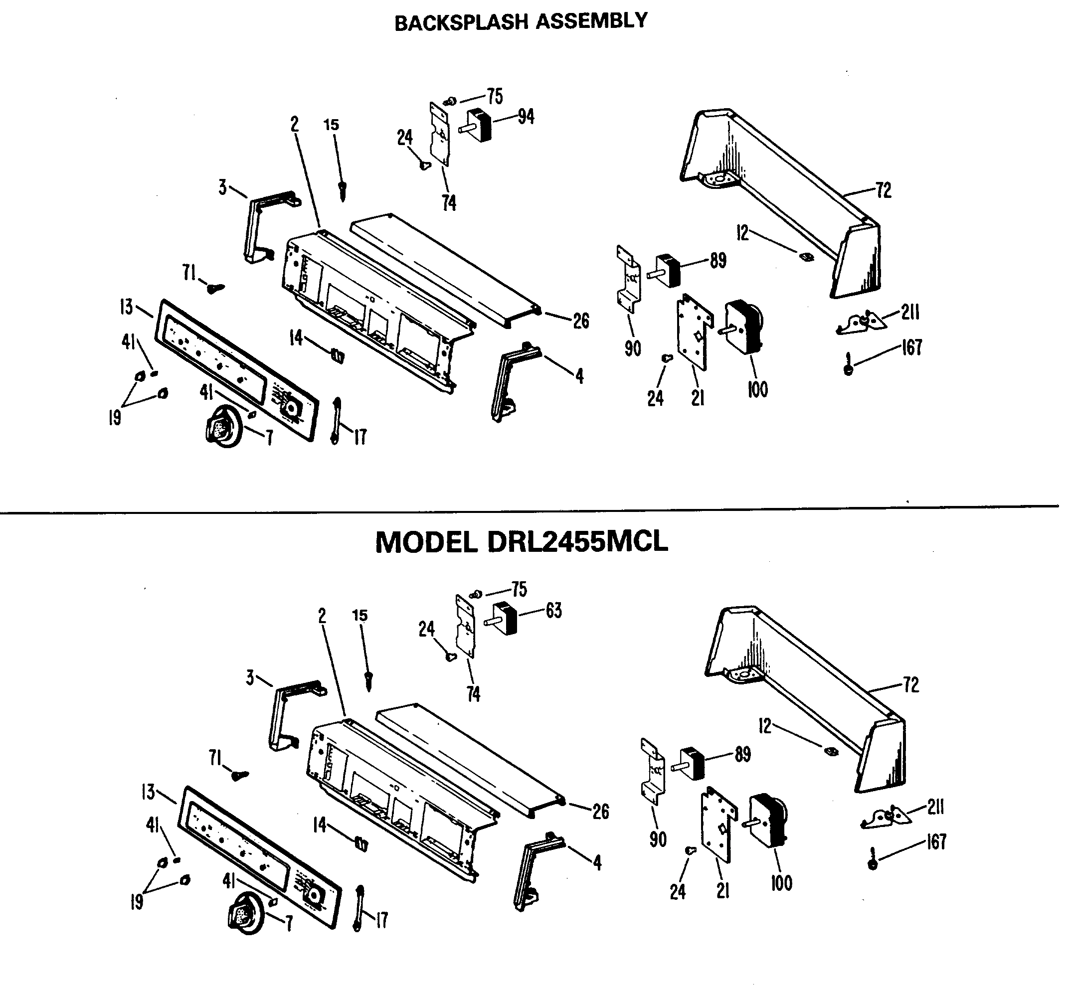 BACKSPLASH ASSEMBLY