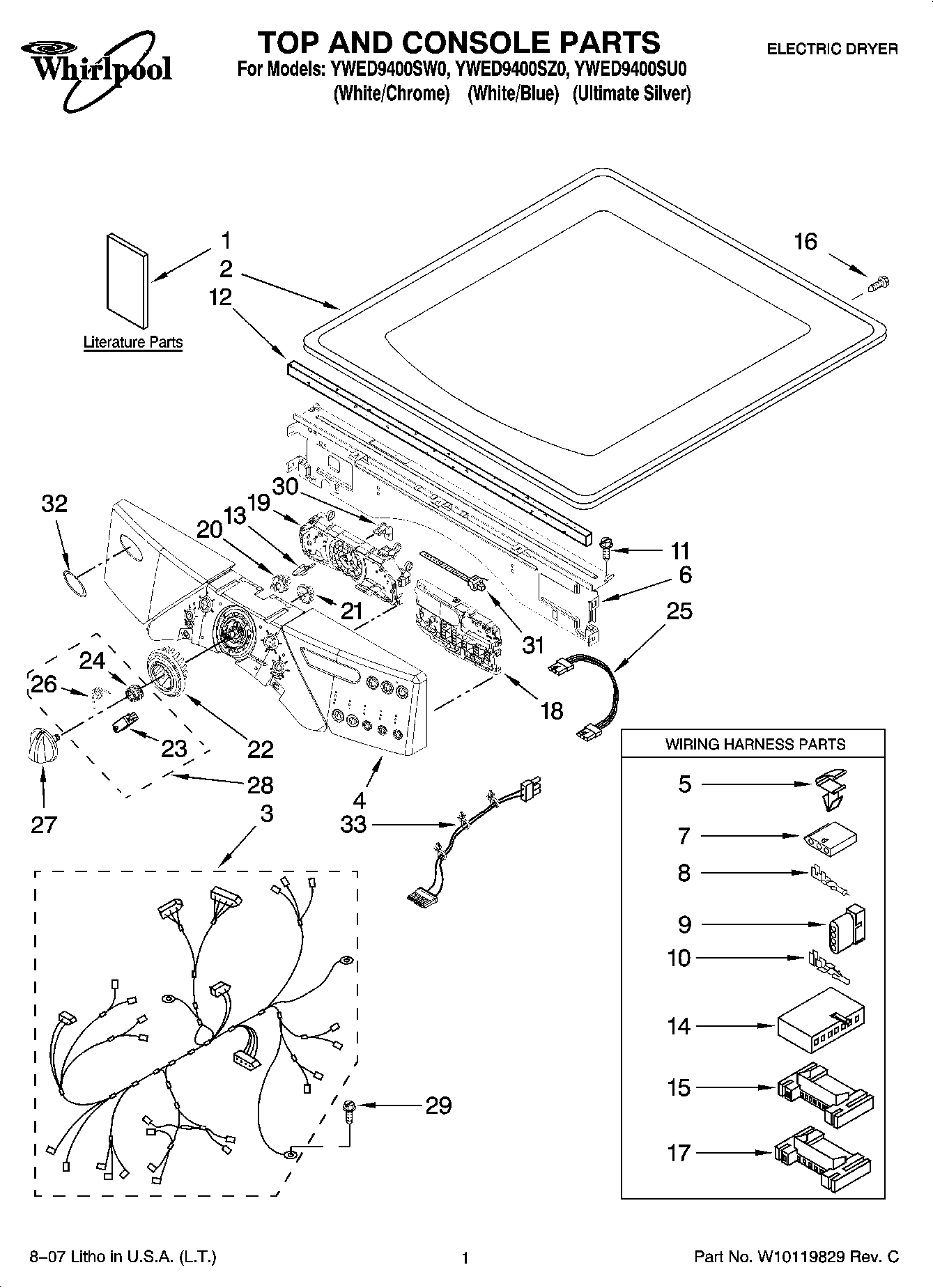 01 - TOP AND CONSOLE PARTS