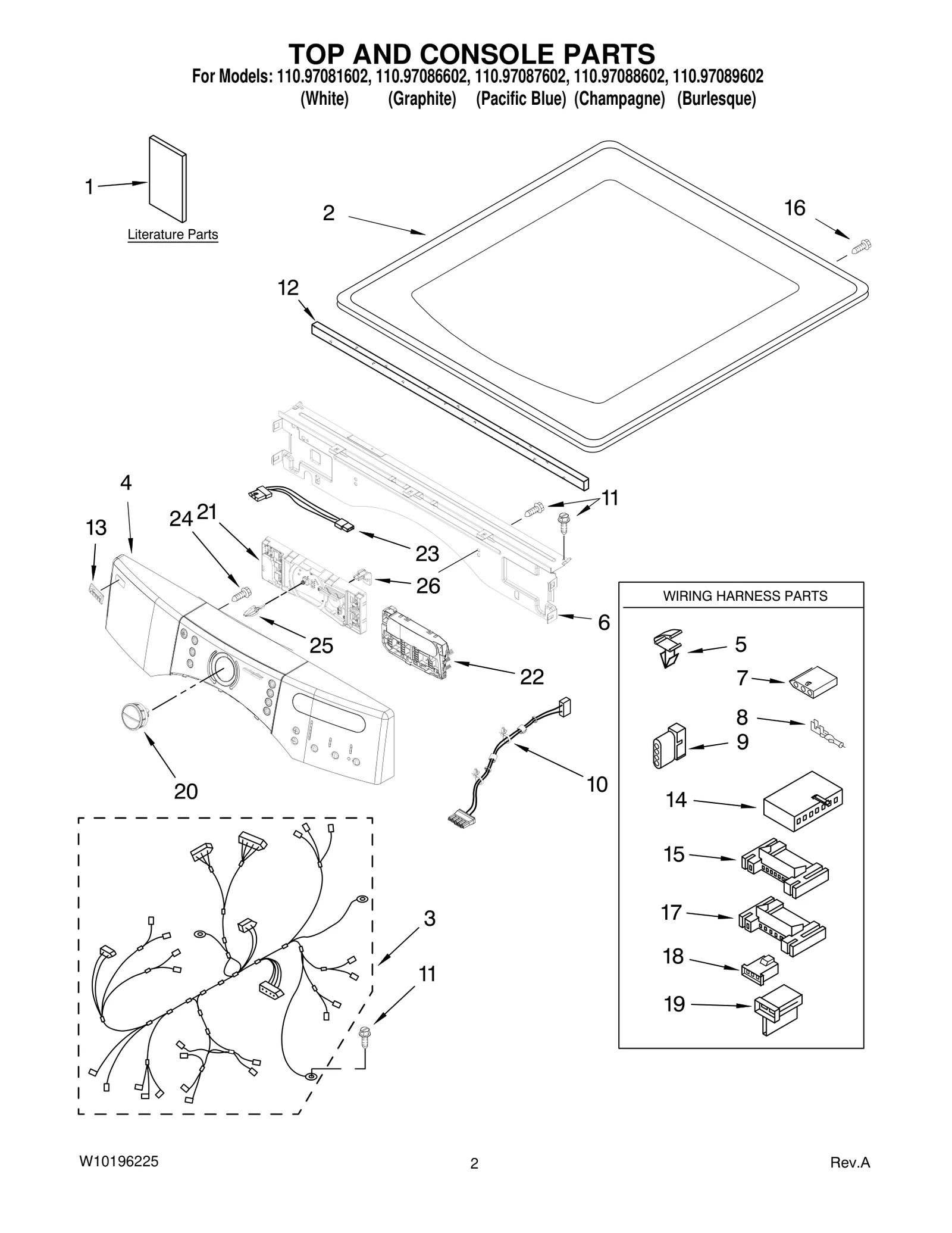 TOP AND CONSOLE PARTS