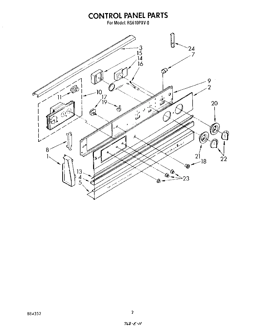02 - CONTROL PANEL , COOKTOP