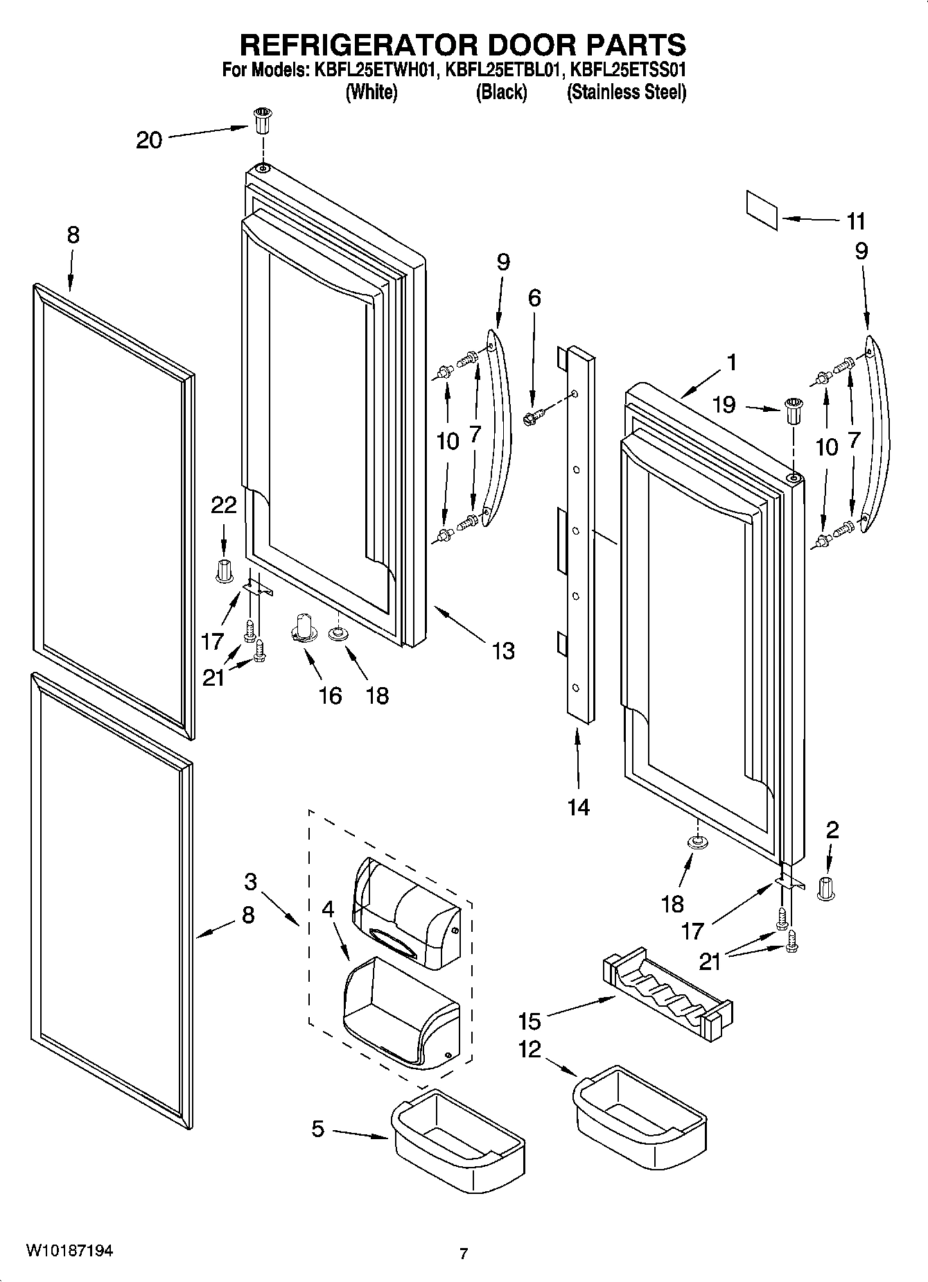 04 - REFRIGERATOR DOOR PARTS