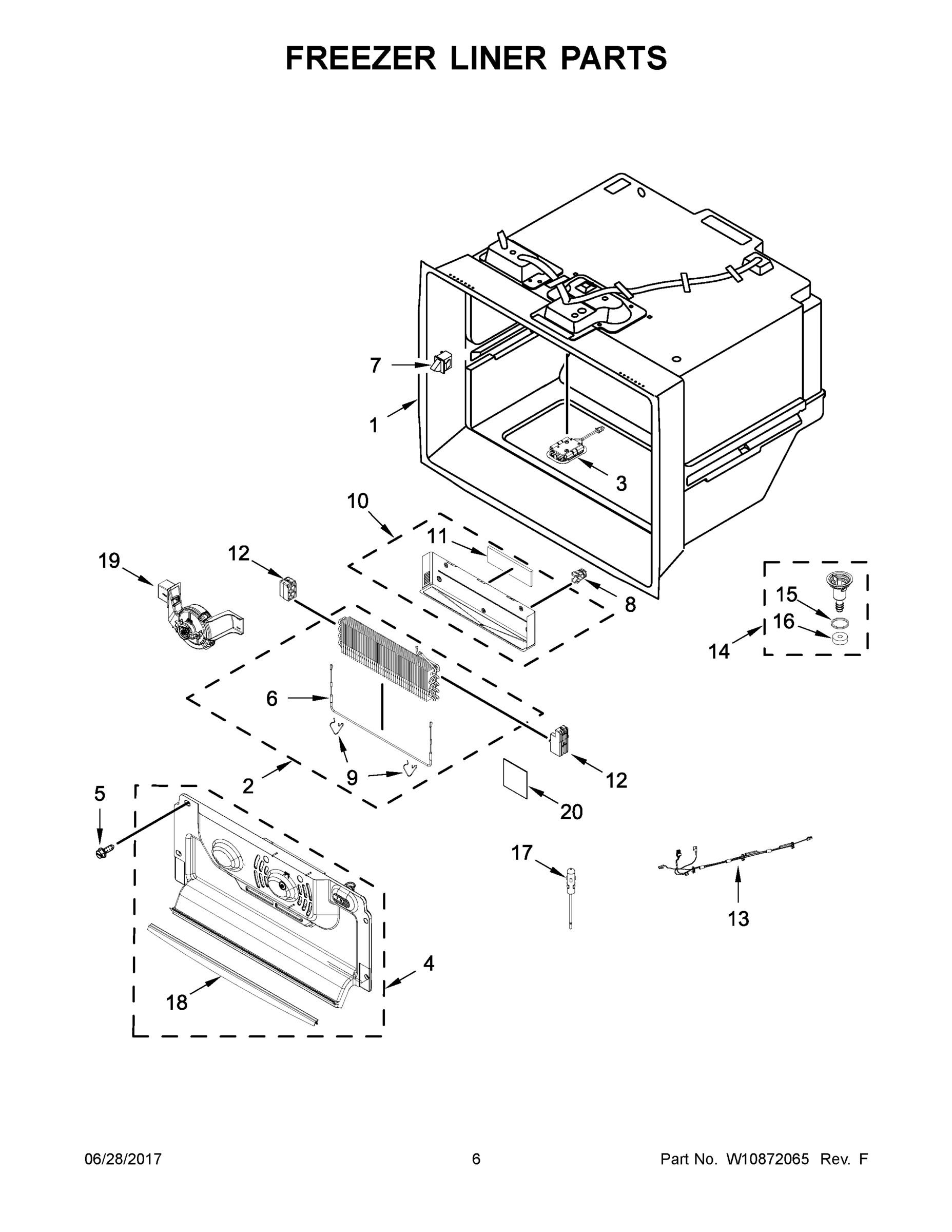 04 - FREEZER LINER PARTS