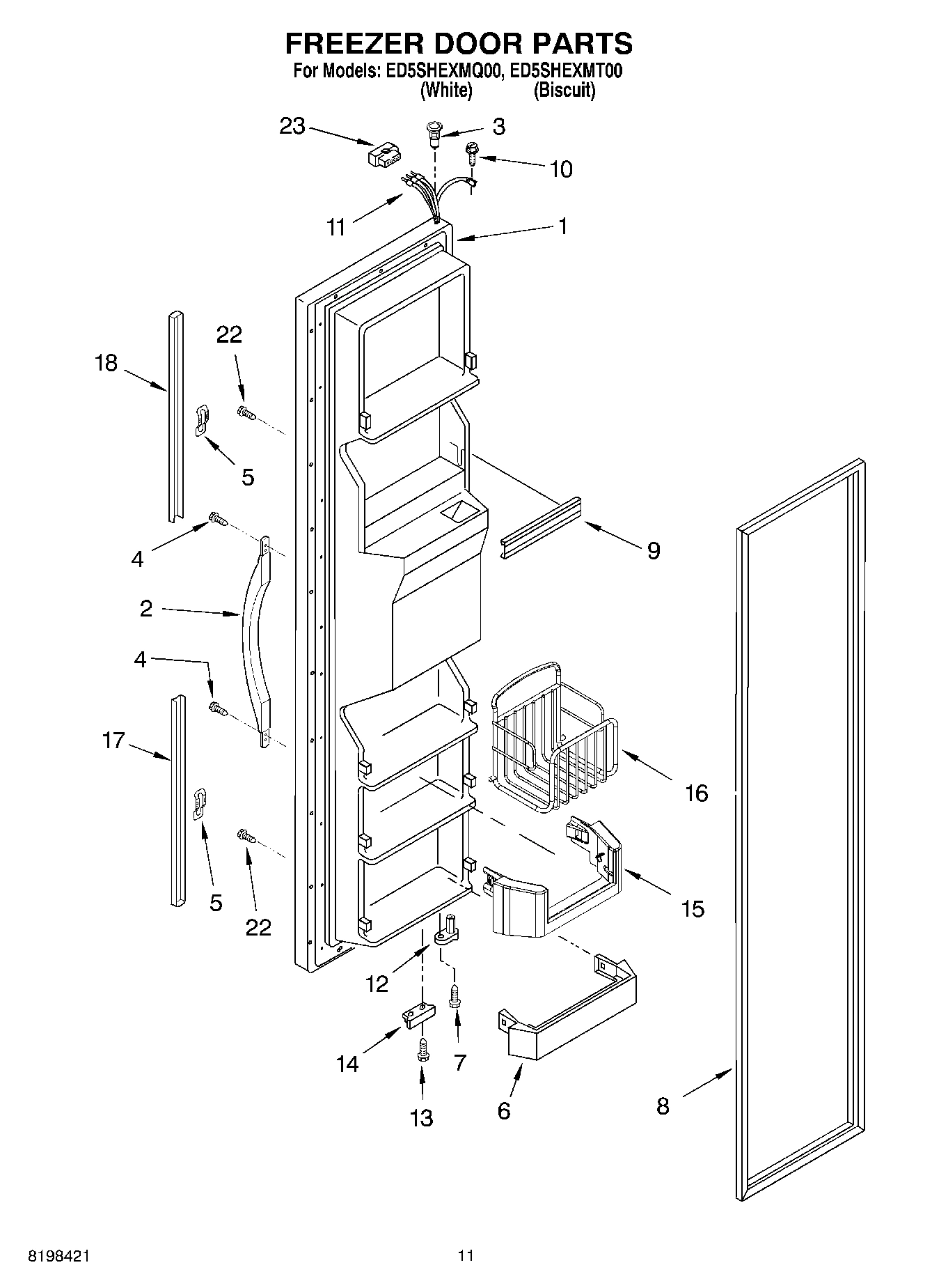 07 - FREEZER DOOR PARTS
