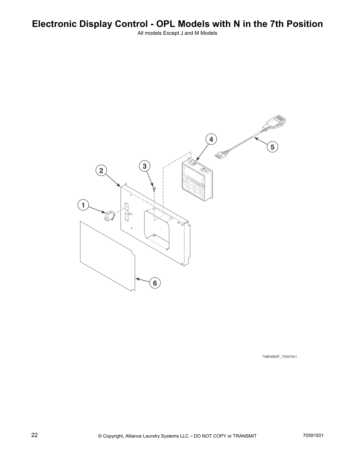 Electronic Display Control - OPL Models with N in the 7th Position