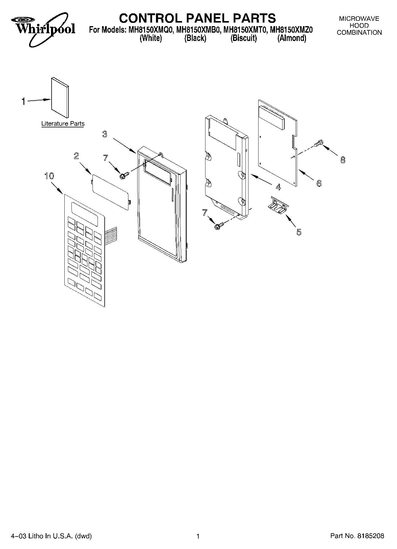 01 - CONTROL PANEL PARTS