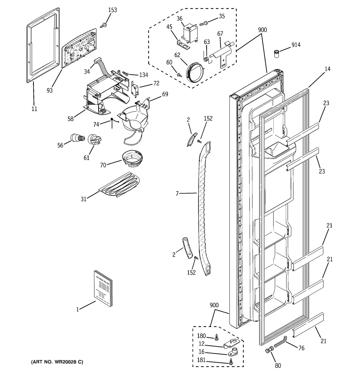 FREEZER DOOR