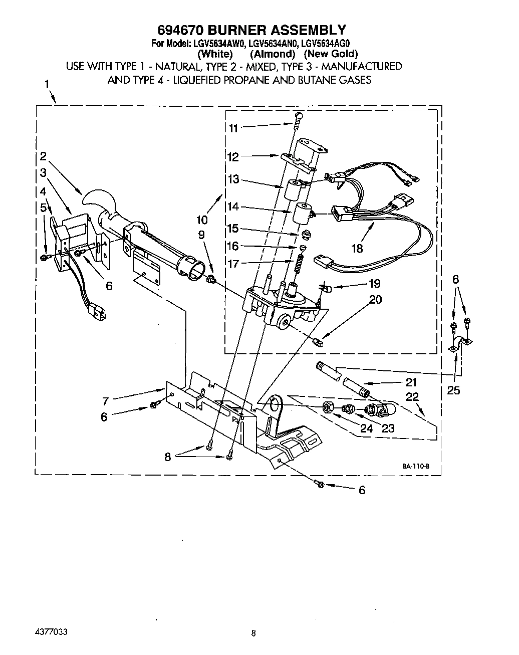 04 - BURNER ASSEMBLY 694670
