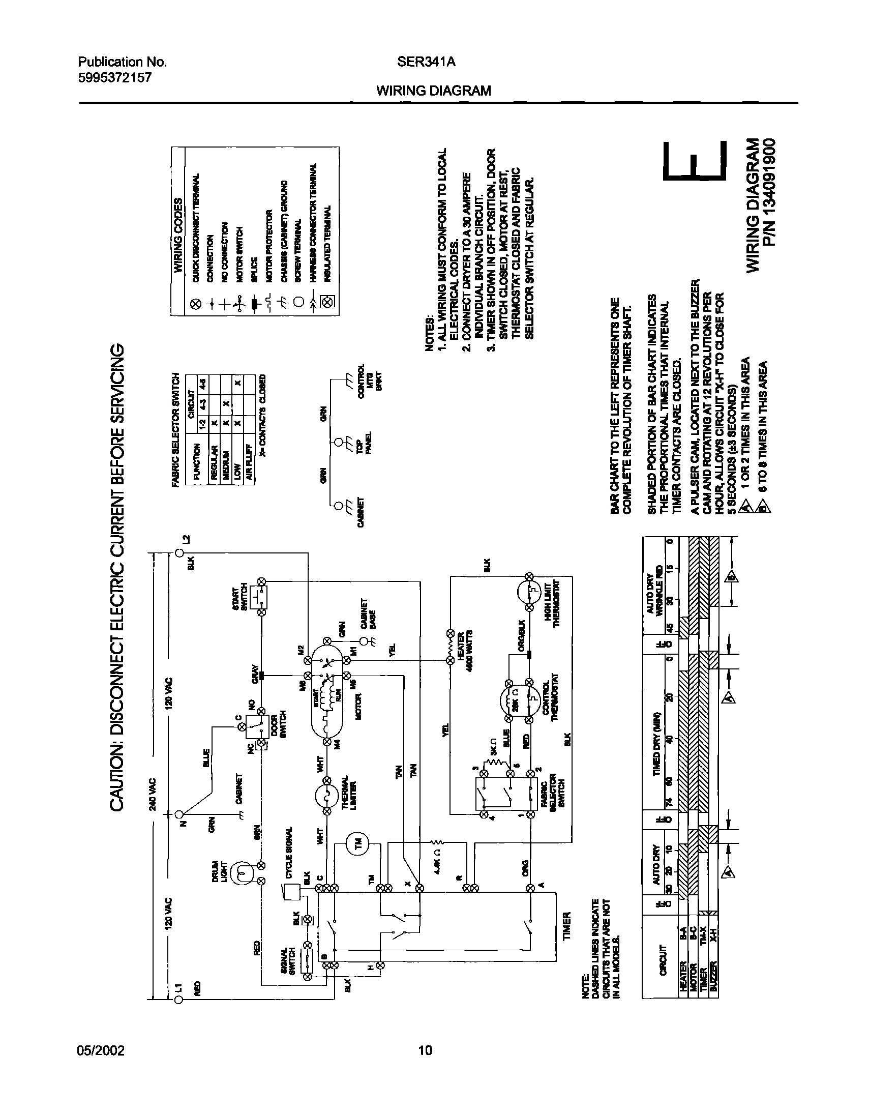10 - 134091900 WIRING DIAGRAM