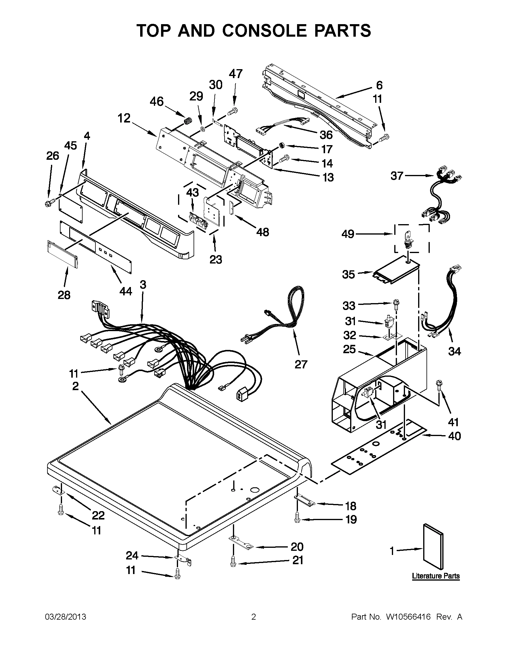 01 - TOP AND CONSOLE PARTS