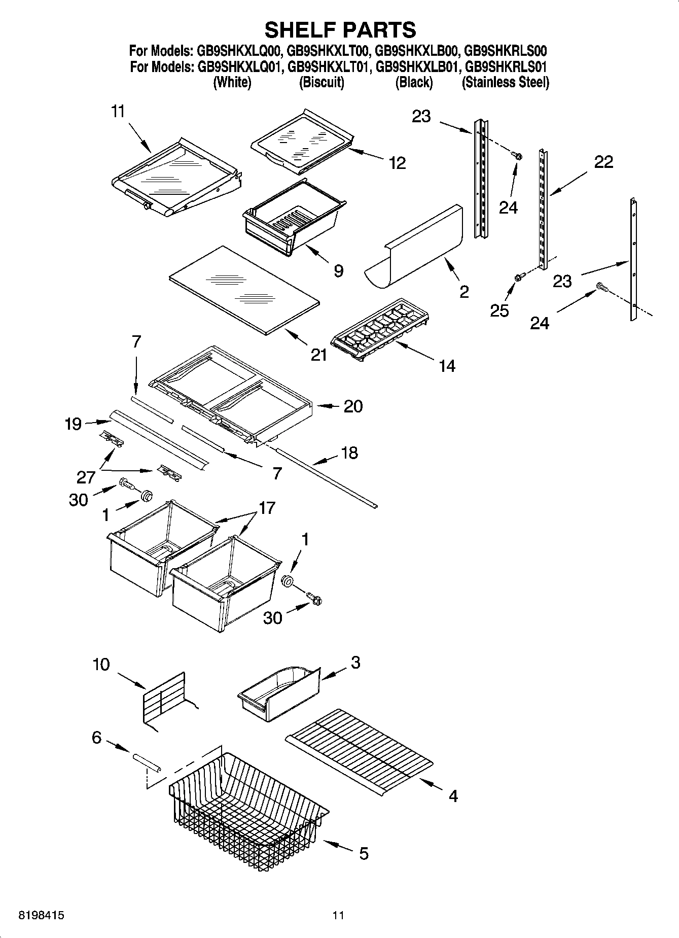 07 - SHELF PARTS, LITERATURE AND OPTIONAL PARTS