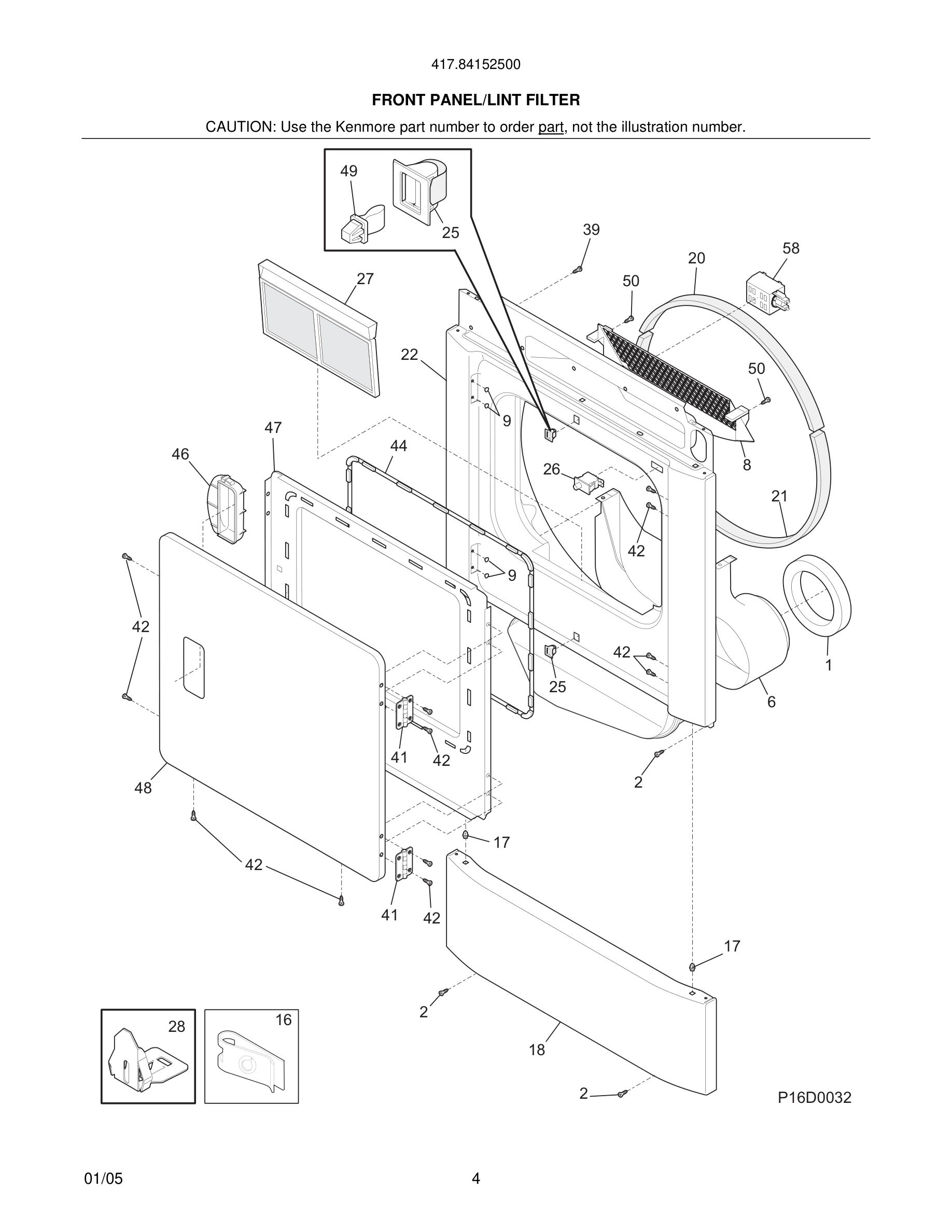05 - FRONT PANEL/LINT FILTER