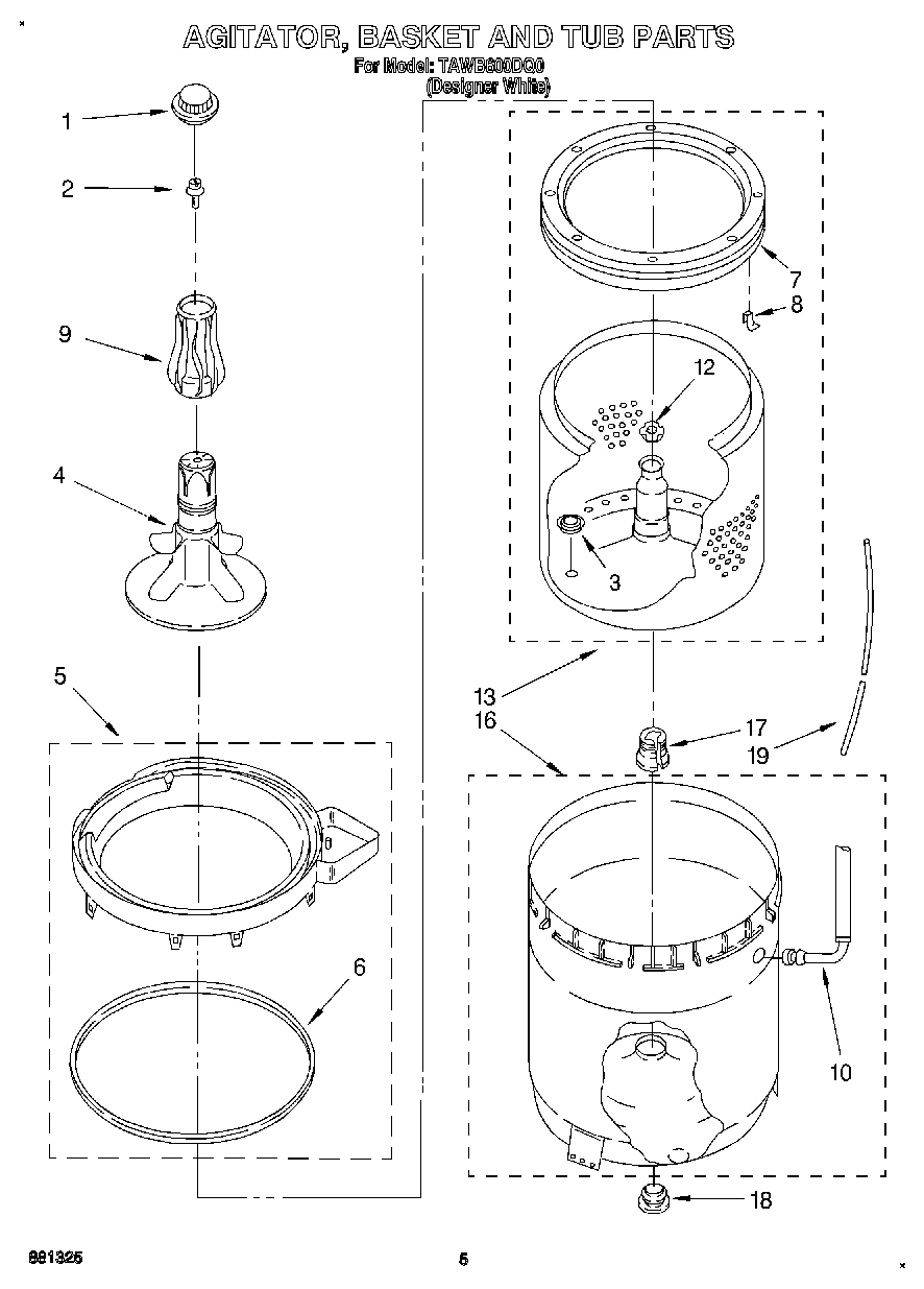 03 - AGITATOR, BASKET AND TUB