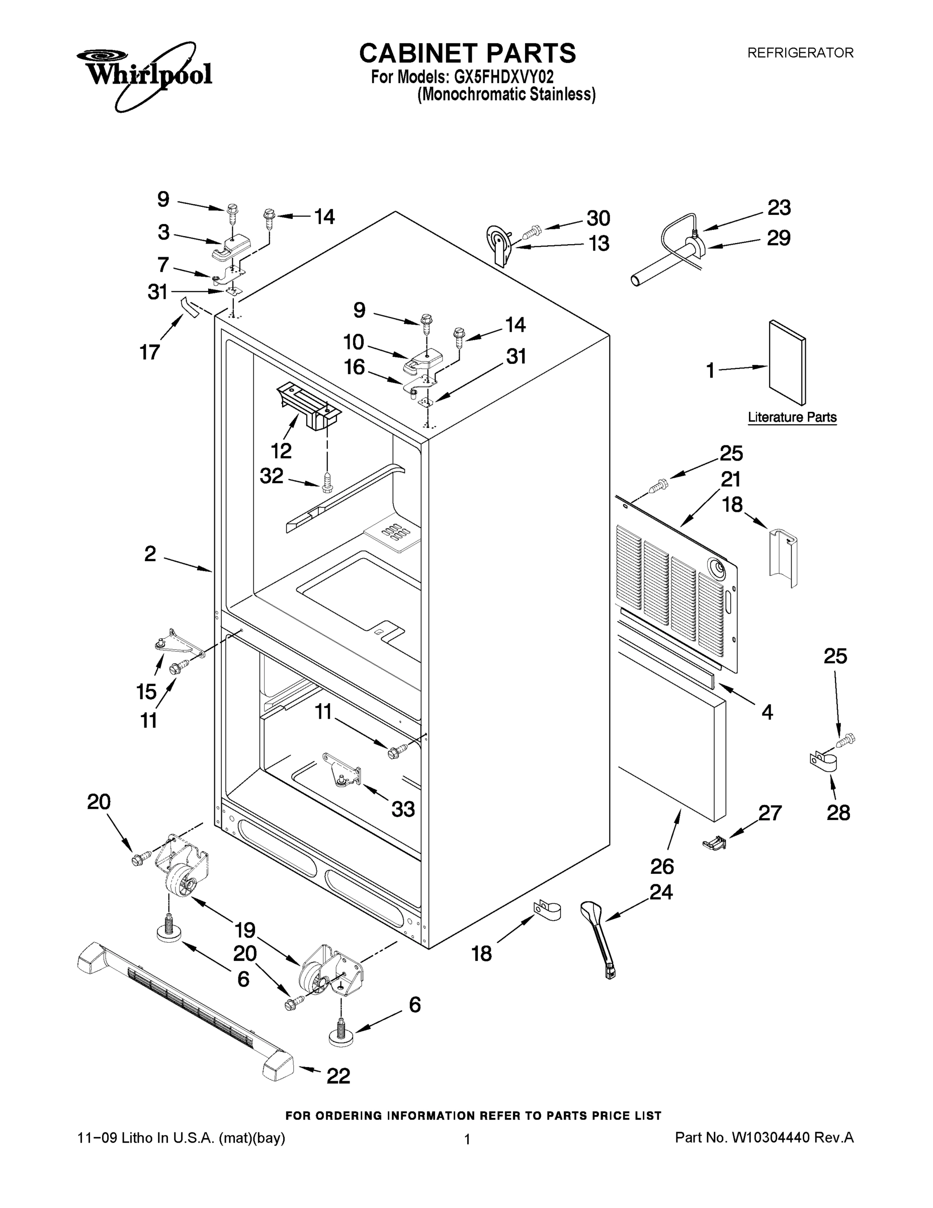01 - CABINET PARTS