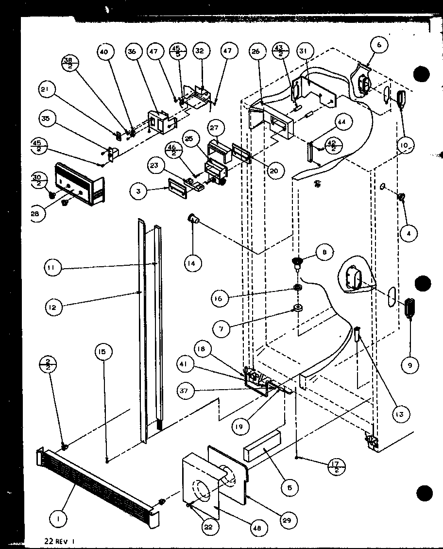 15 - REF/FZ CONTROLS AND CABINET PARTS