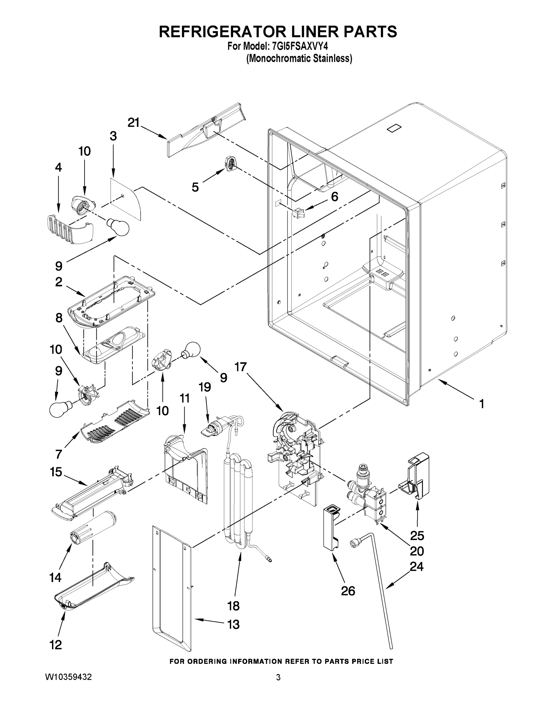 02 - REFRIGERATOR LINER PARTS